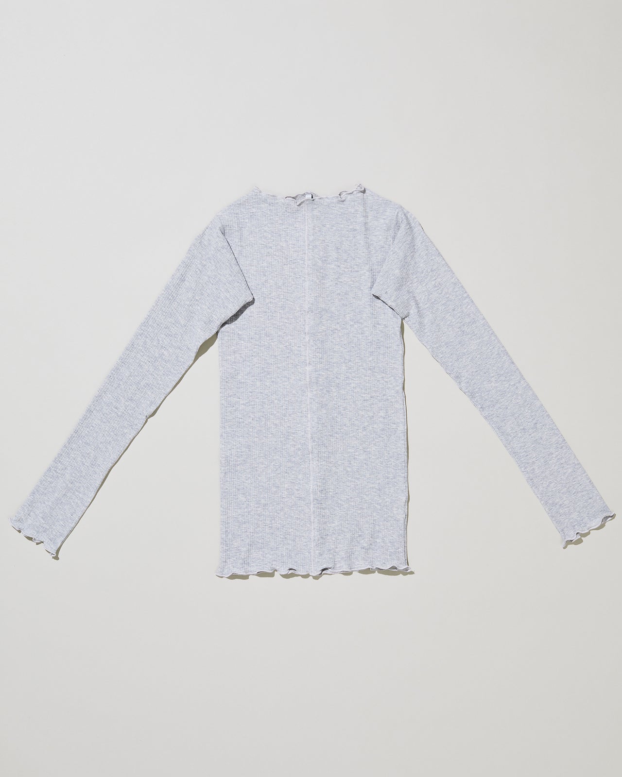 Pama Long Sleeve Tee - Organic Cotton Rib - Grey Melange