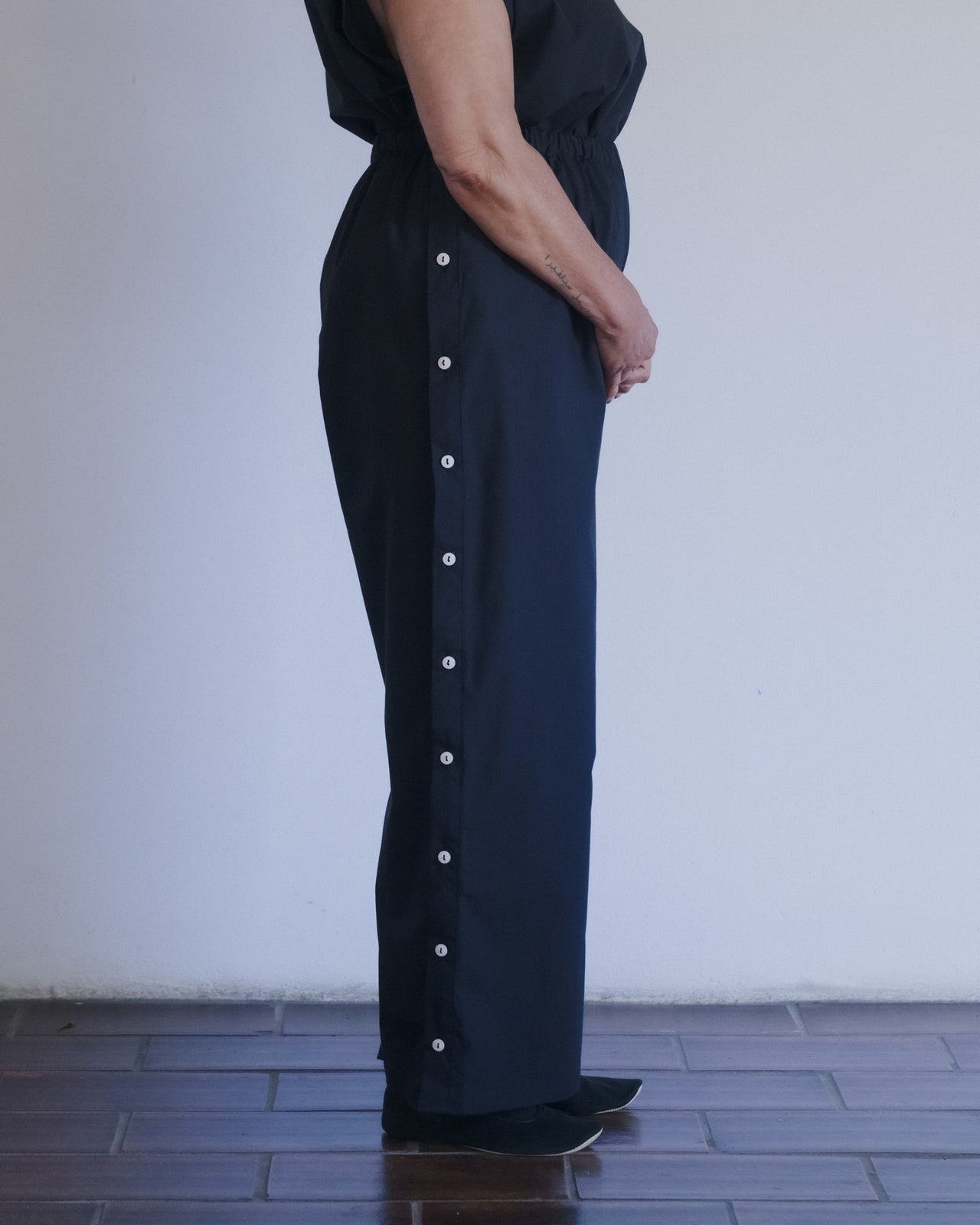 Part Pants - Organic Cotton Poplin - Black