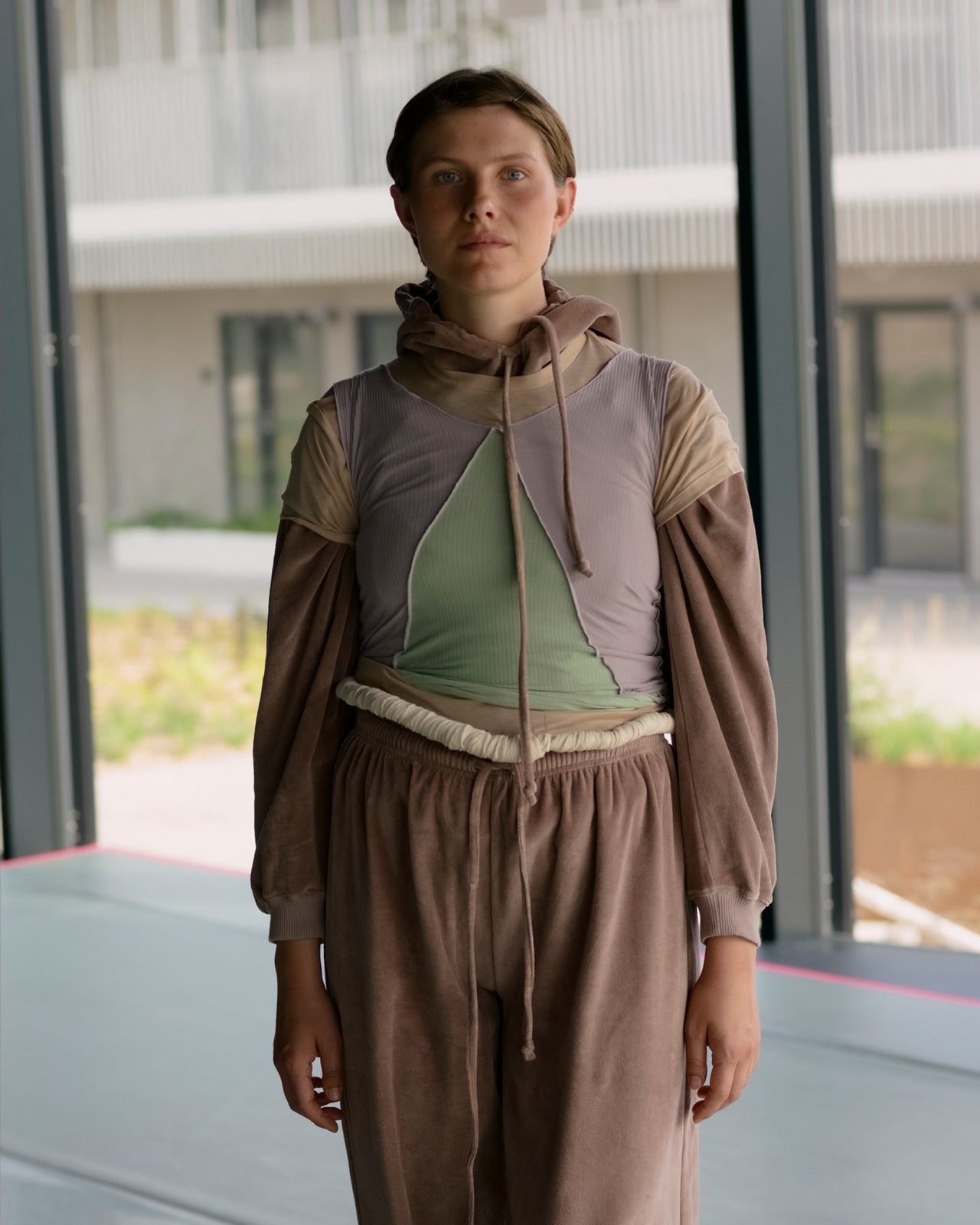 Phy Tank - Organic Cotton Rib - Verbe Purple / Green