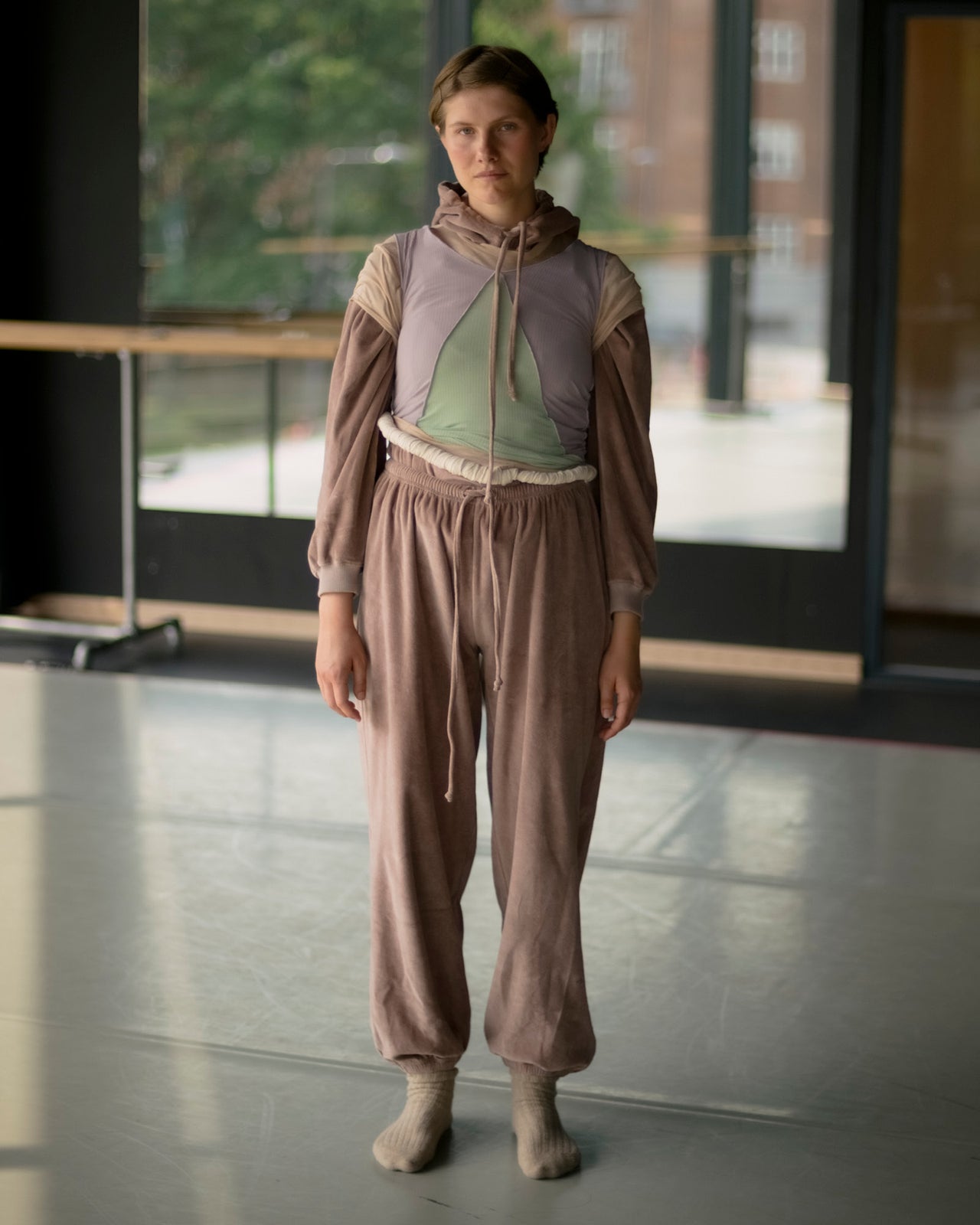 Phy Tank - Organic Cotton Rib - Verbe Purple / Green