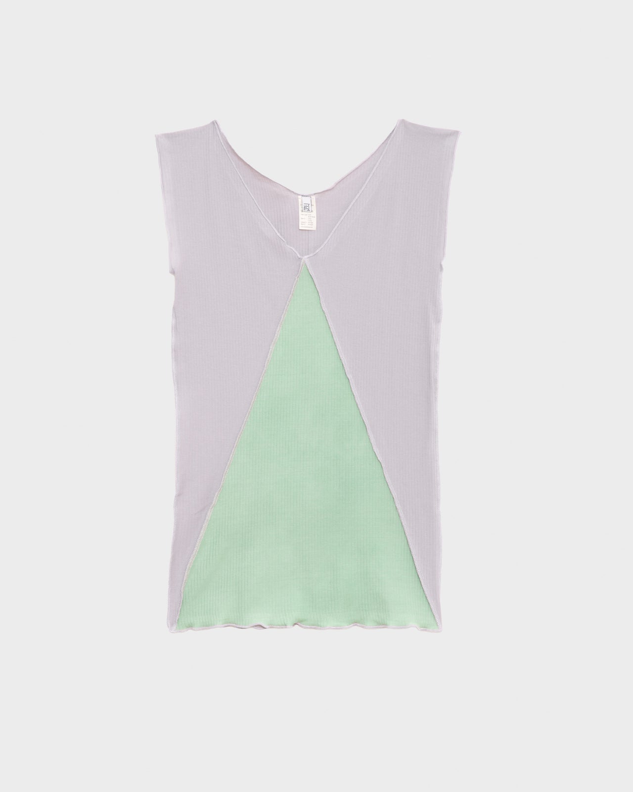 Phy Tank - Organic Cotton Rib - Verbe Purple / Green
