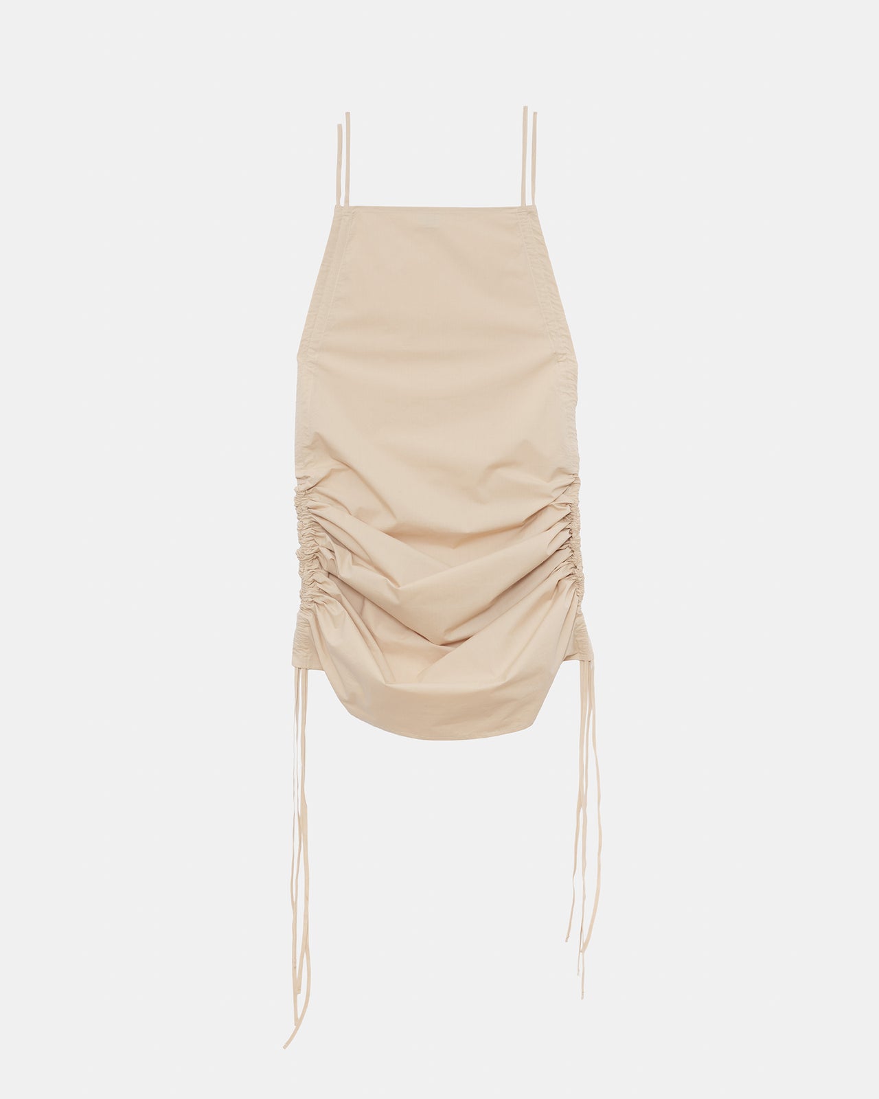 Pictorial Dress - Organic Cotton Poplin - Andradita Sand