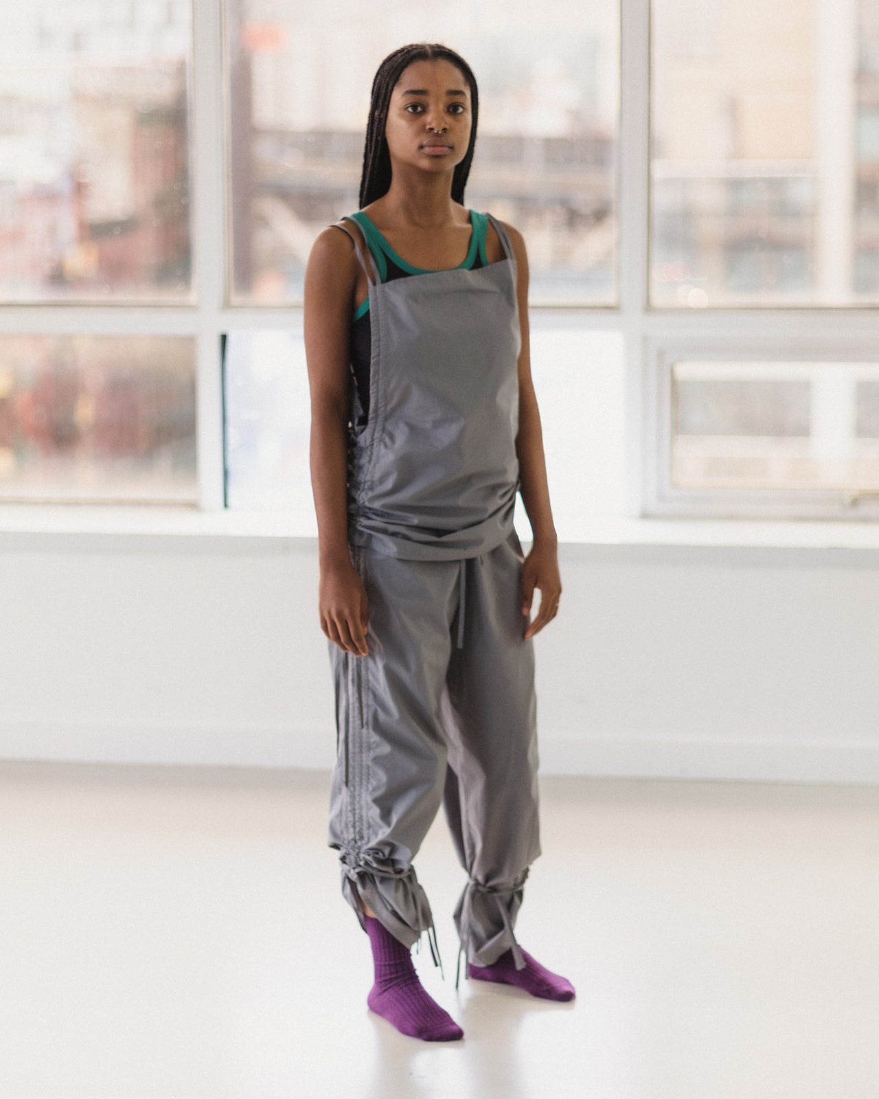 Pictorial Pants - Organic Cotton Poplin - Ziti Grey