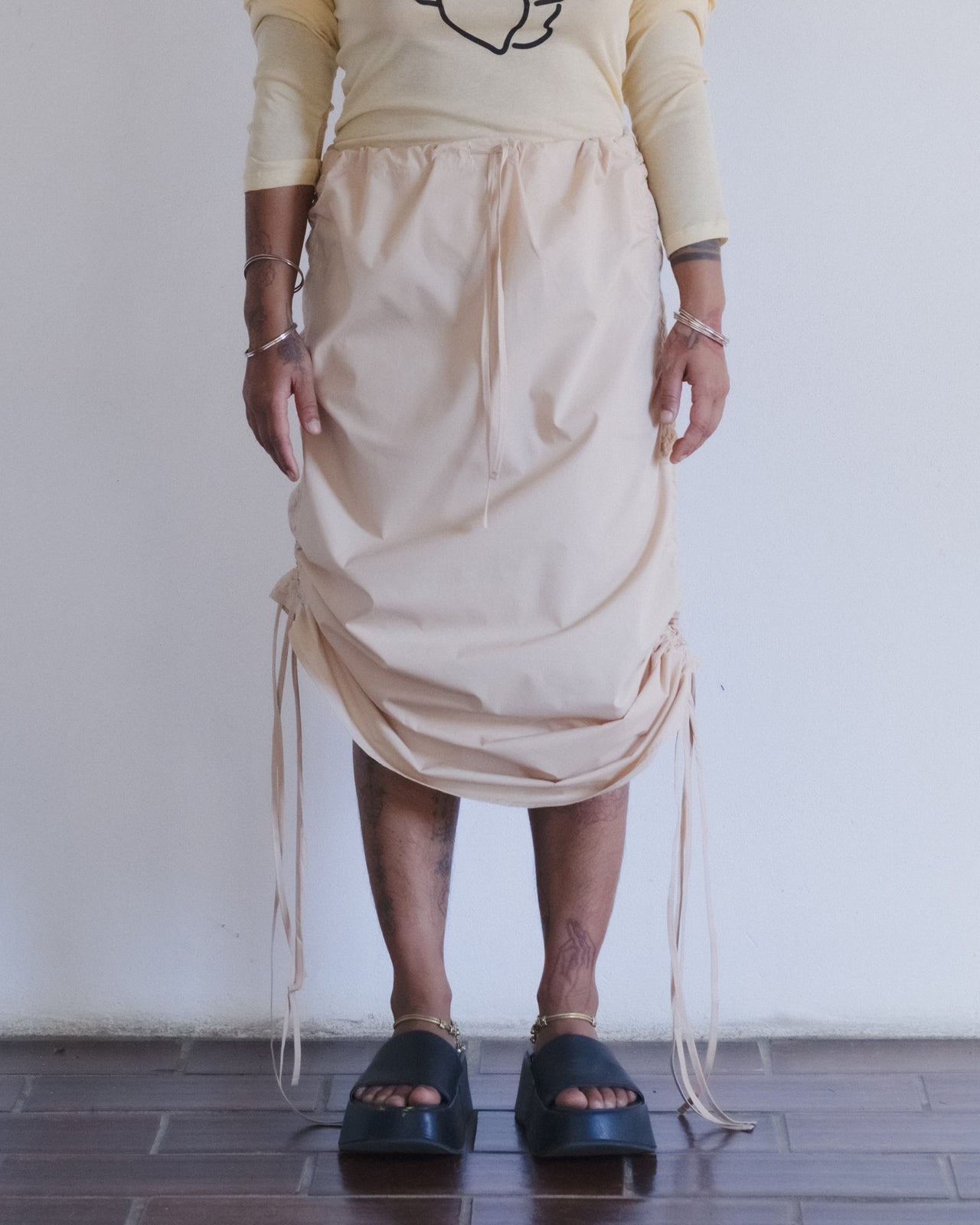 Pictorial Skirt - Organic Cotton Poplin - Andradita Sand