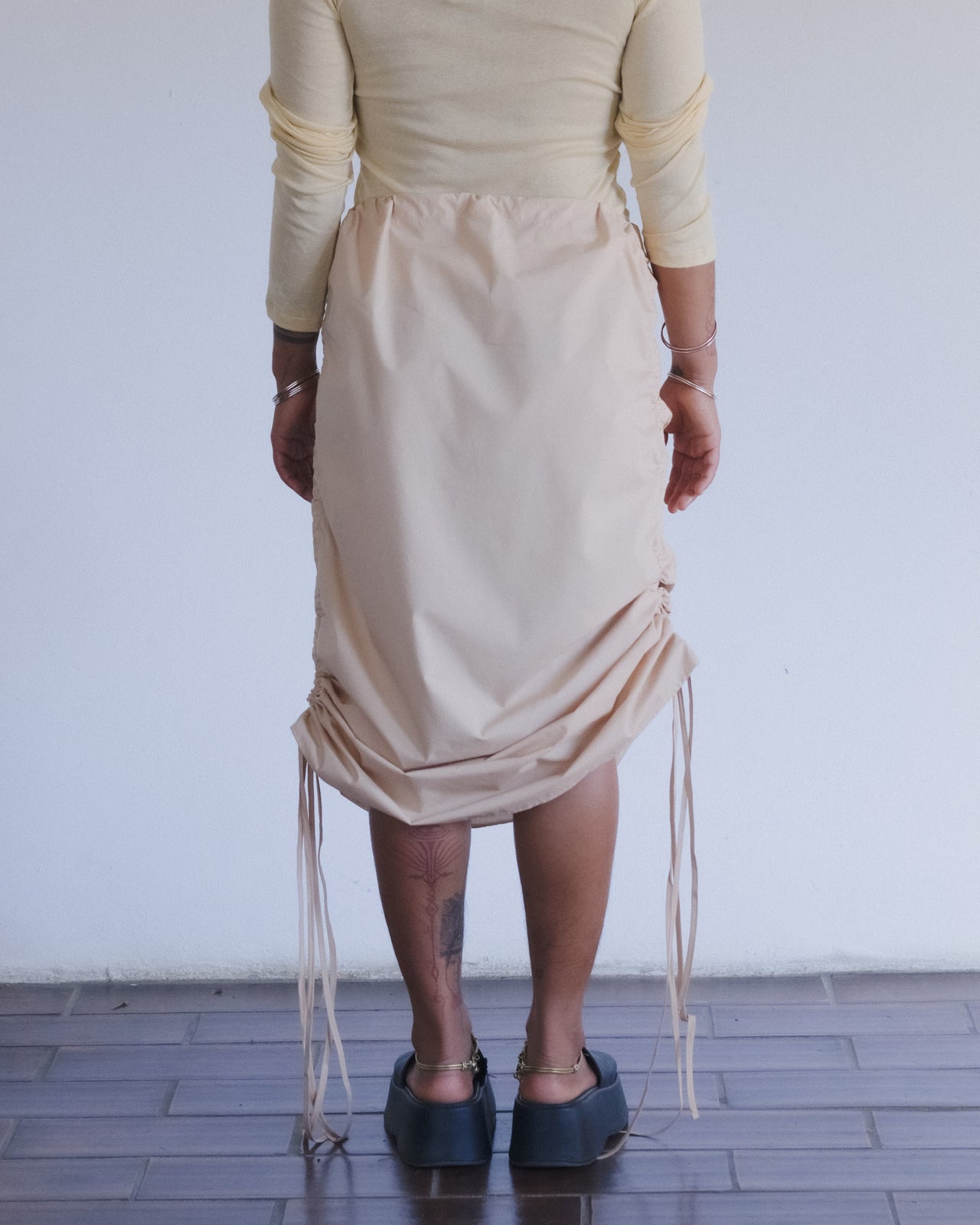 Pictorial Skirt - Organic Cotton Poplin - Andradita Sand