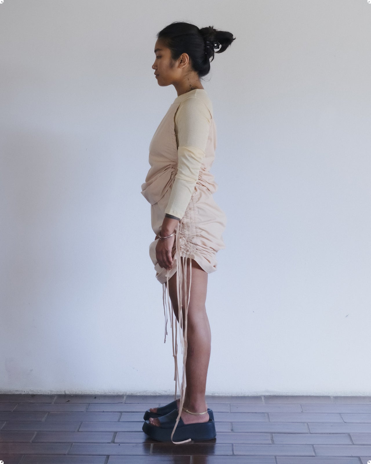 Pictorial Skirt - Organic Cotton Poplin - Andradita Sand