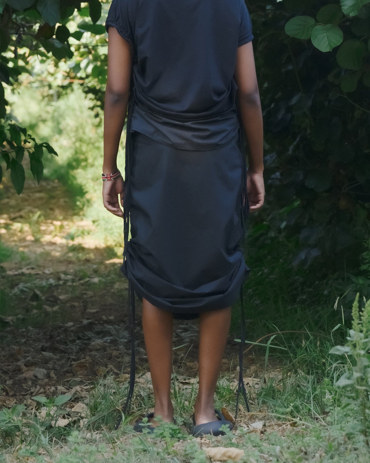 Pictorial Skirt - Organic Cotton Poplin - Black