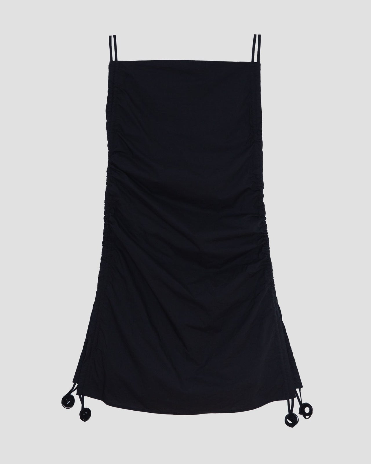 Pictorial Strap Dress - Organic Cotton - Black