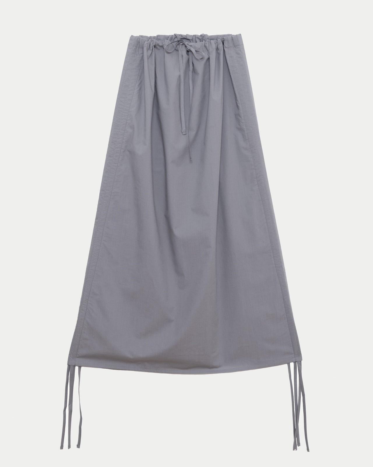 Pictorial Strap Skirt - Organic Cotton Poplin - Ziti Grey
