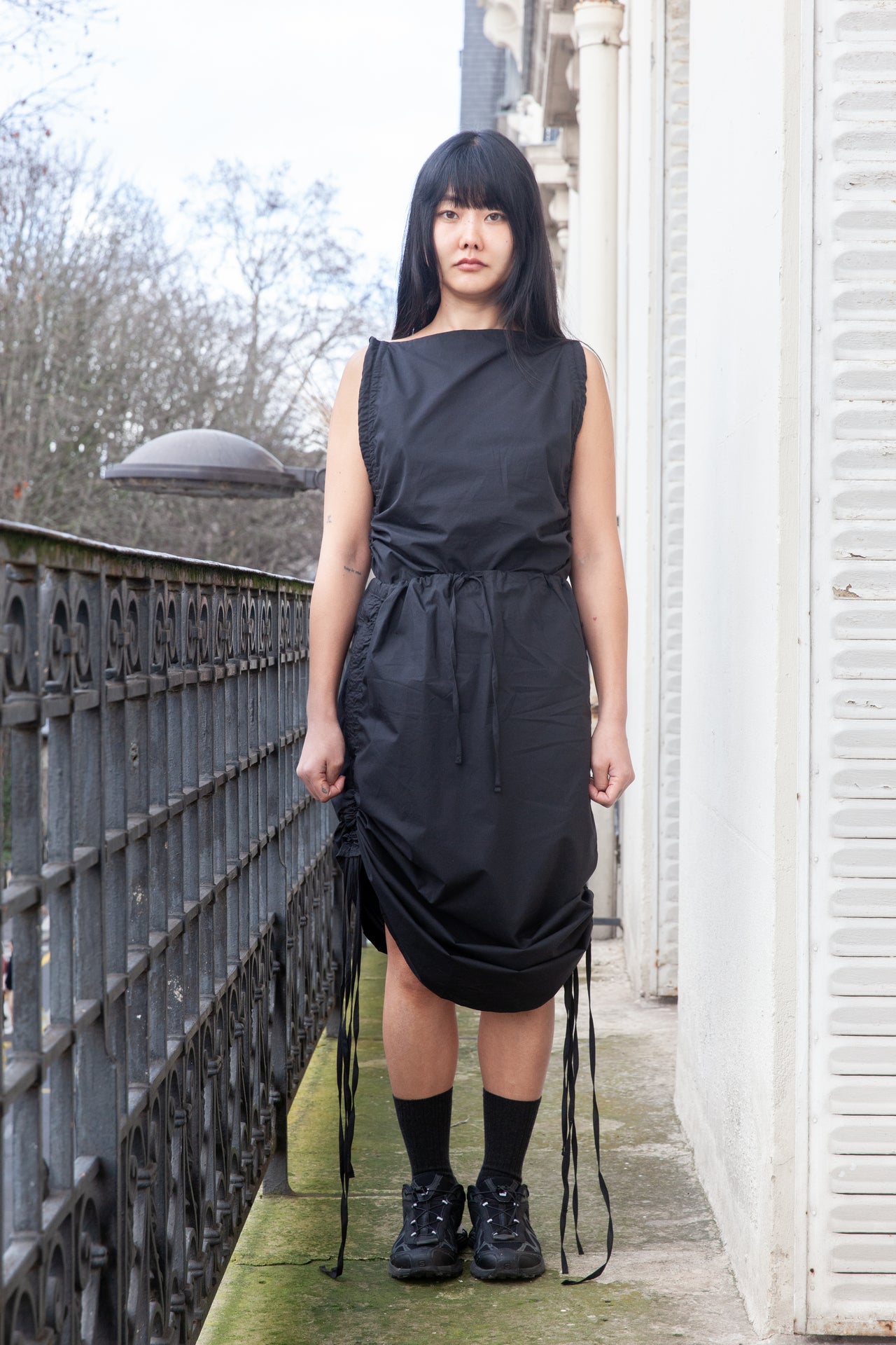 Pictorial Top - Organic Cotton Poplin - Black