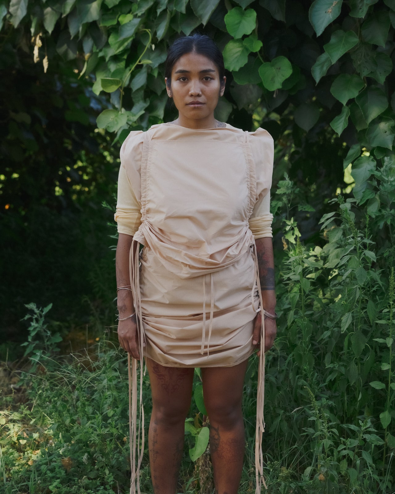Pictorial Top - Organic Cotton Poplin - Andradita Sand