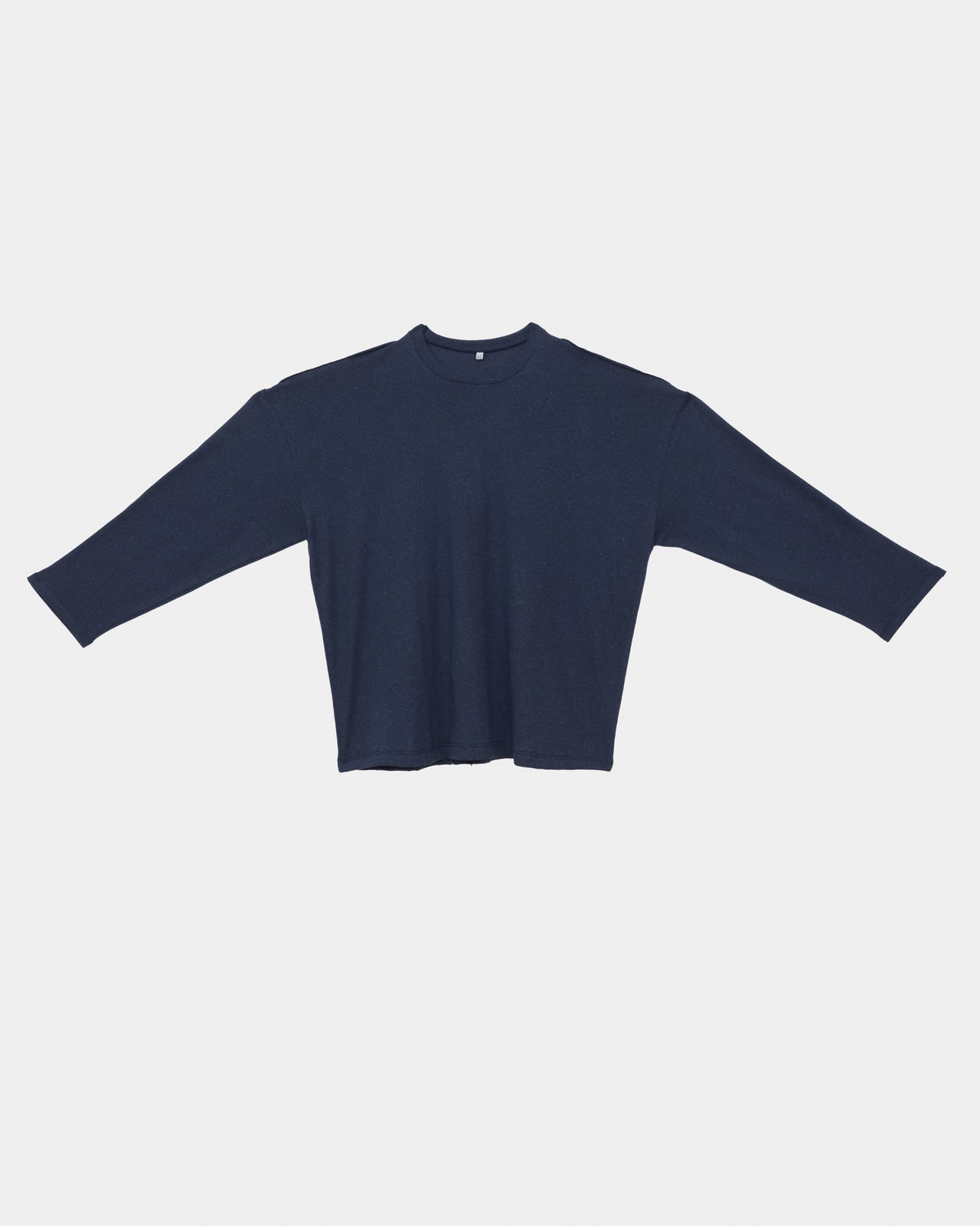 Pin Long Sleeve Tee - Organic Cotton Jersey - Echo Blue