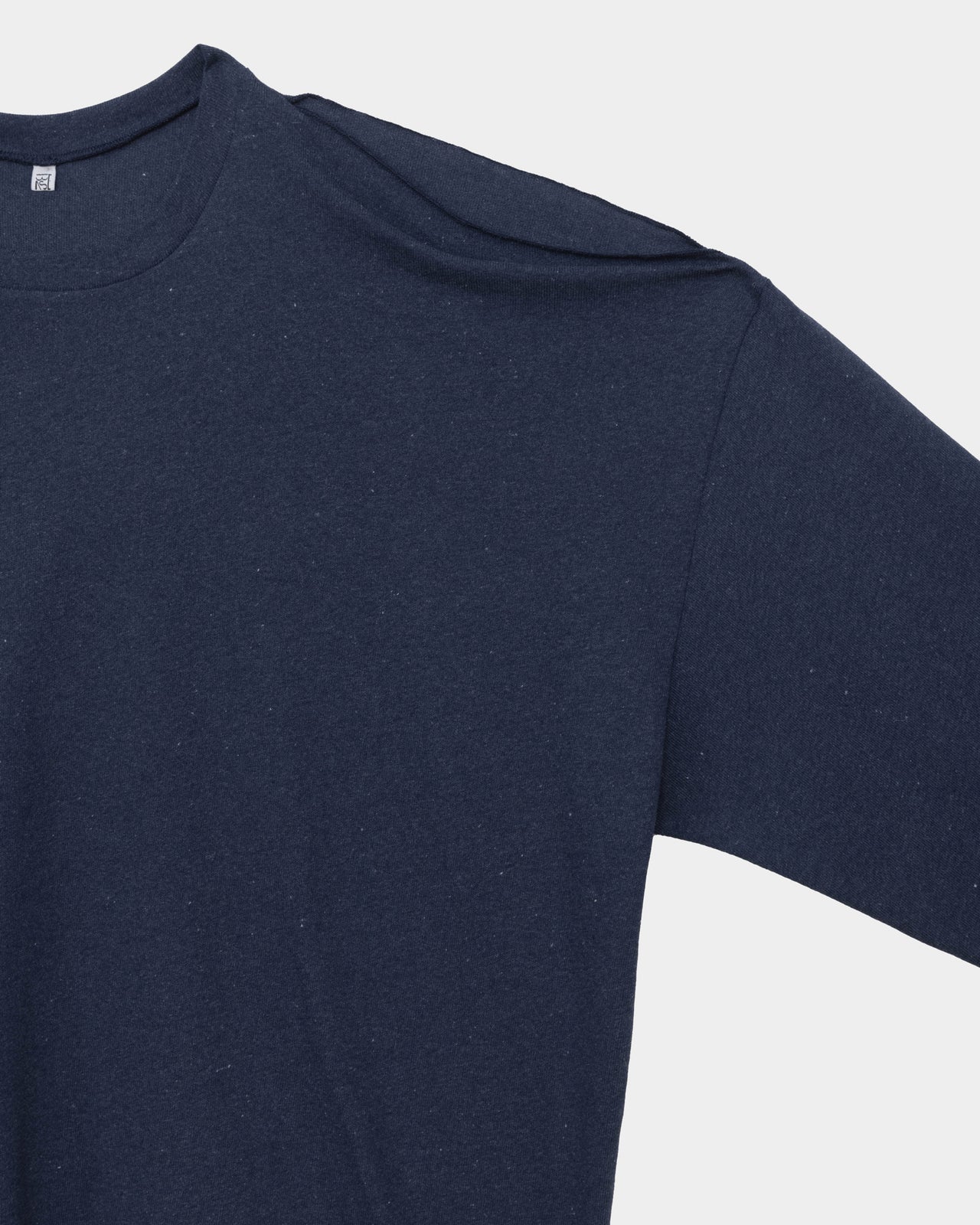 Pin Long Sleeve Tee - Organic Cotton Jersey - Echo Blue
