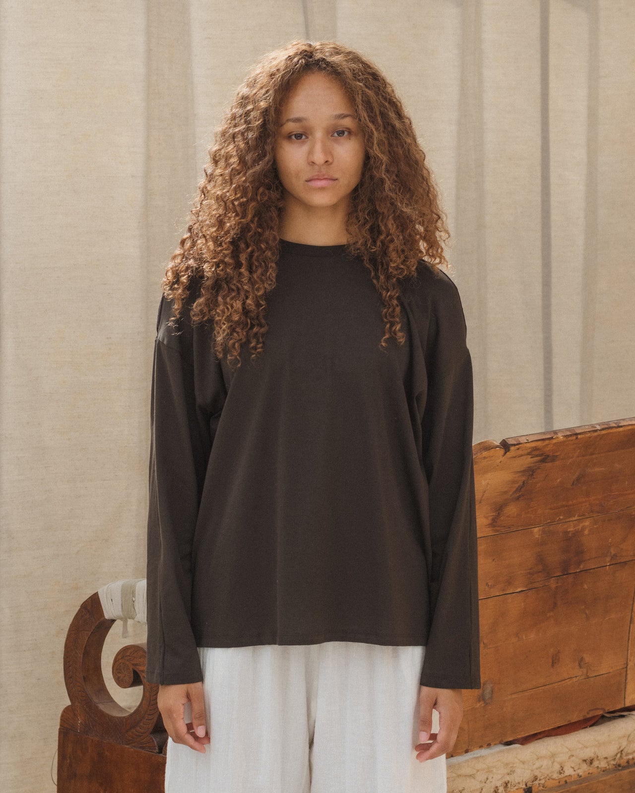 トップス Baserange LONG SLEEVE TEE FOVEA Long Sleeve Tee in Assortment | Bamboo lyocell | en | Baserange