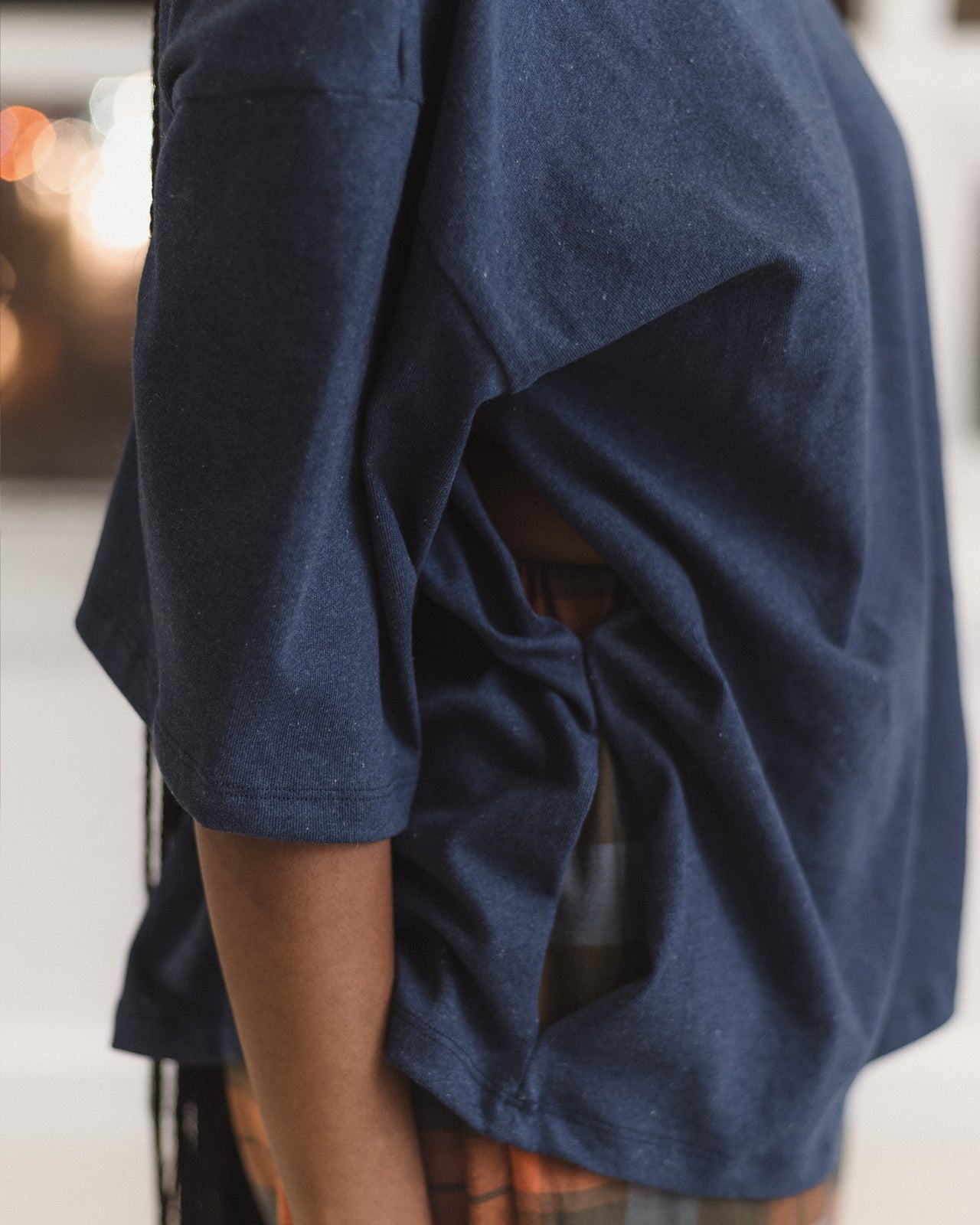 Pin Tee Shirt - Recycled Cotton Jersey - Echo Blue