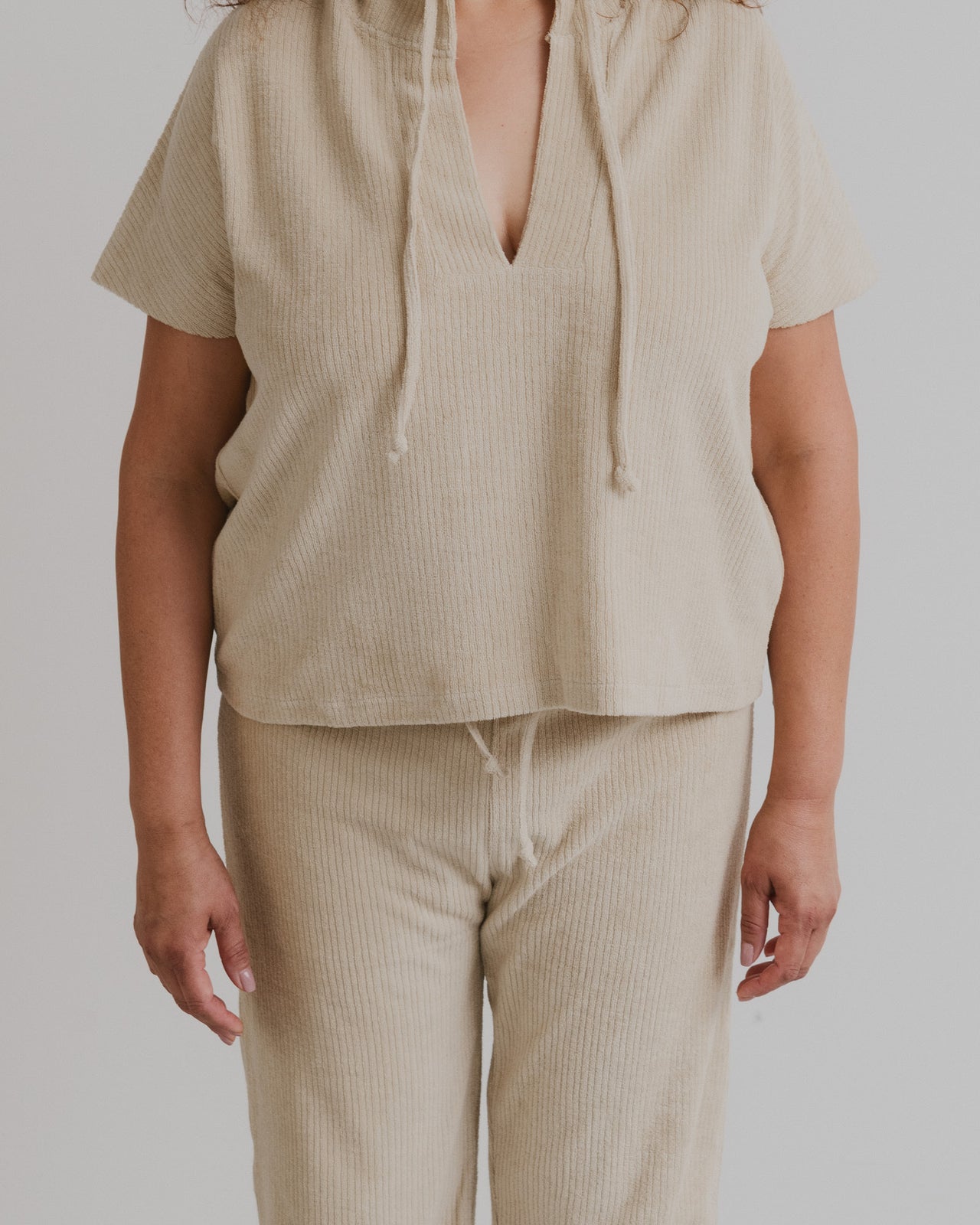 Pose Pants - Organic Cotton Terry - Beige