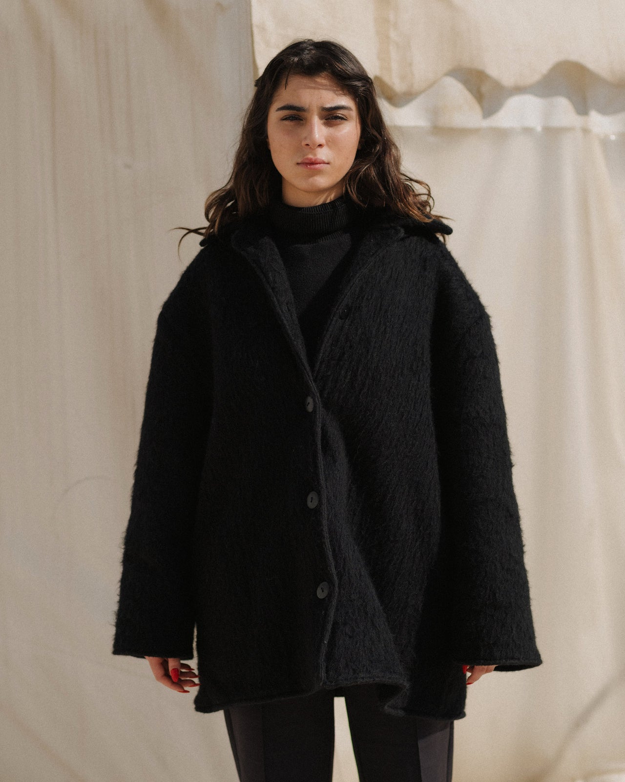 Pyrenees Jacket - Brushed Wool - Black