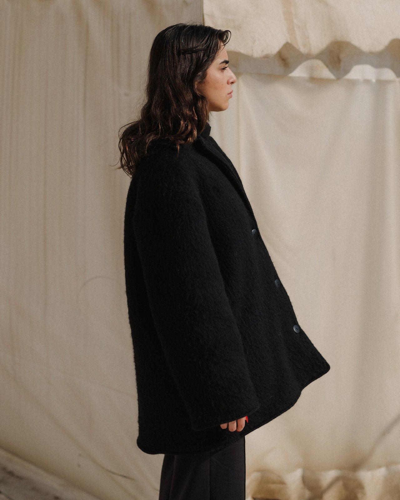 Pyrenees Jacket - Brushed Wool - Black