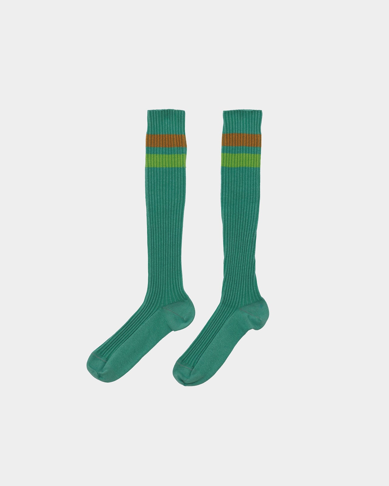 Race Knee Socks - Organic Cotton Rib - Orbit Green