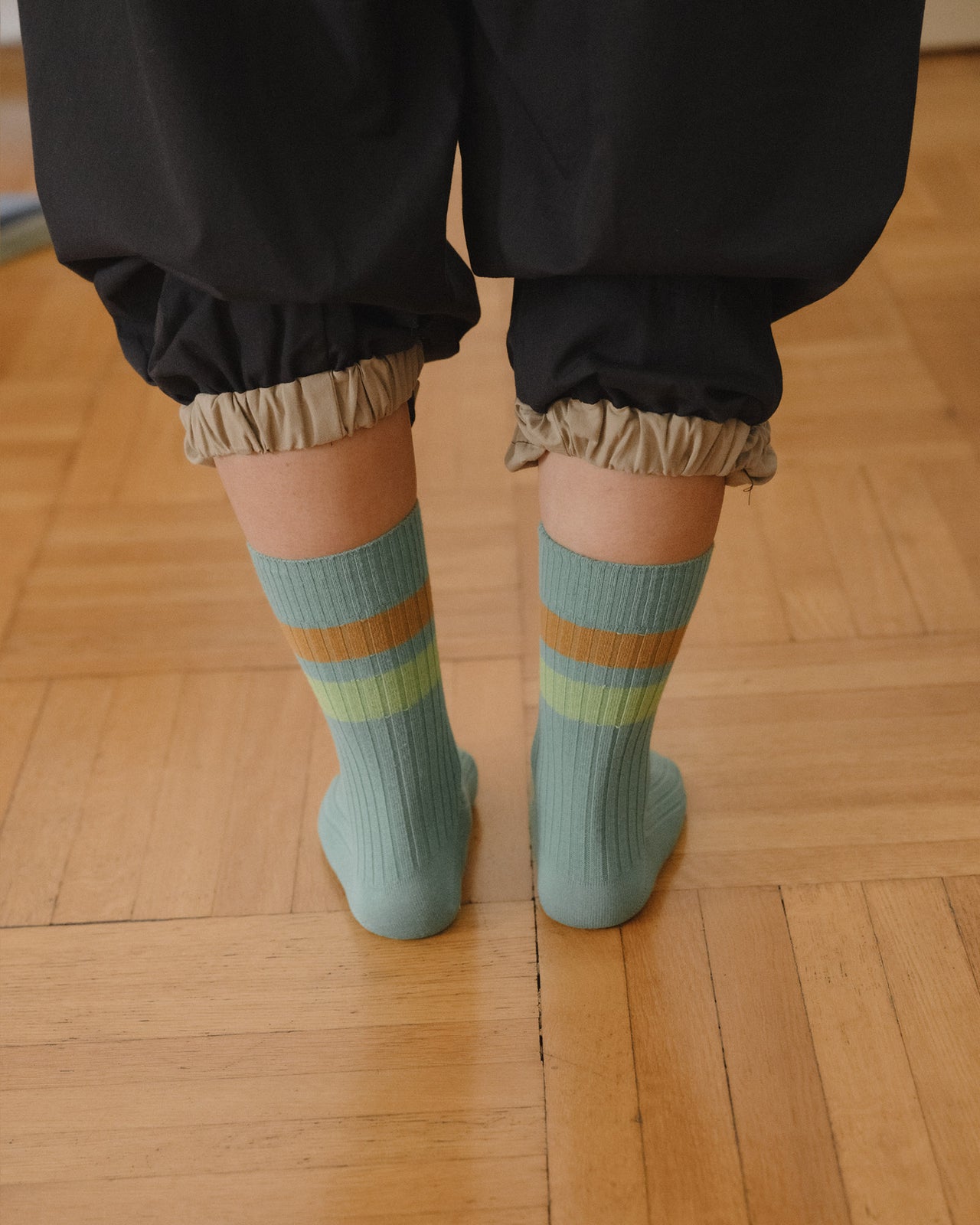 Race Overankle Socks - Organic Cotton Rib - Orbit Green