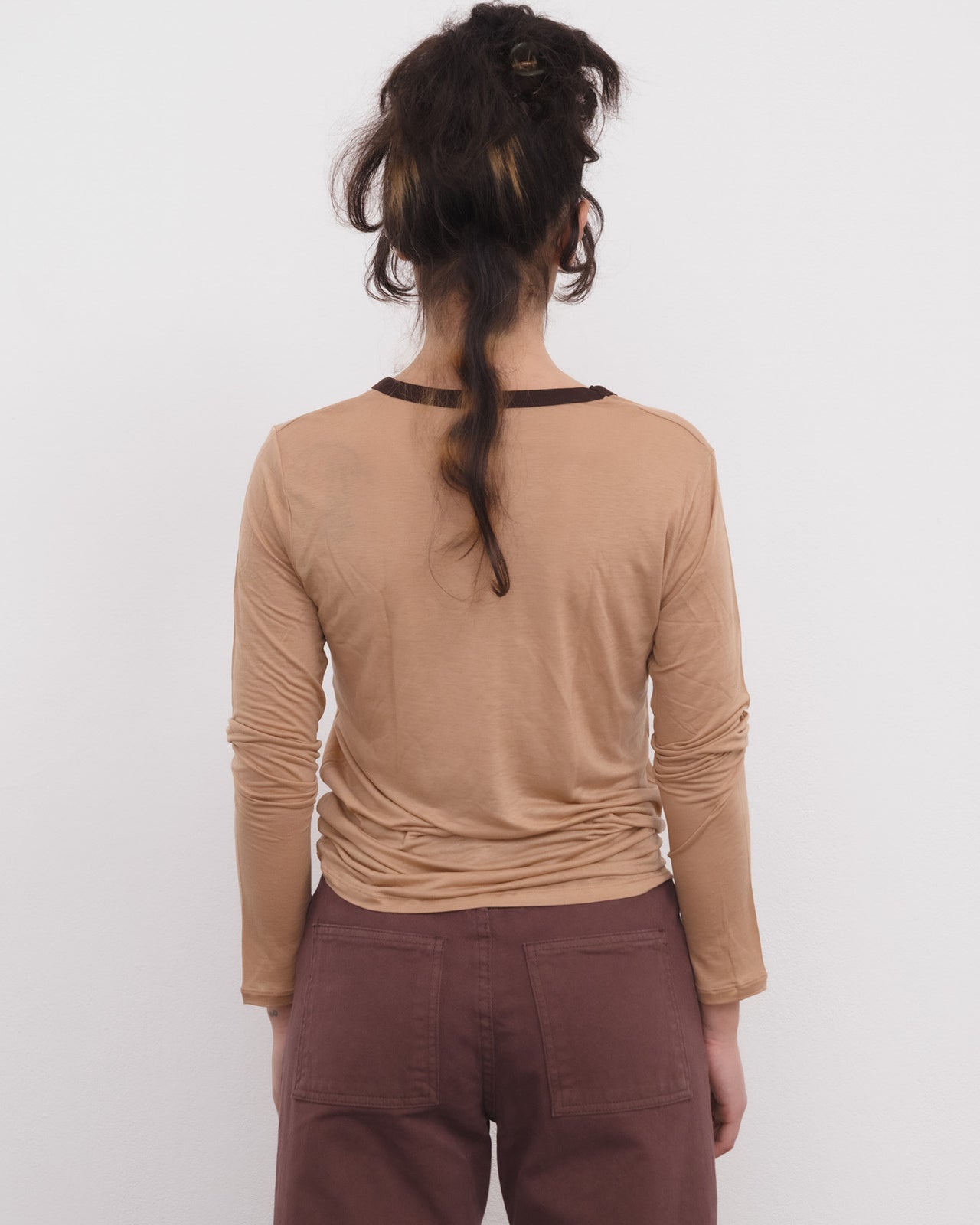 Racer Long Sleeve Tee - Bamboo Lyocell - Aural / Tactile