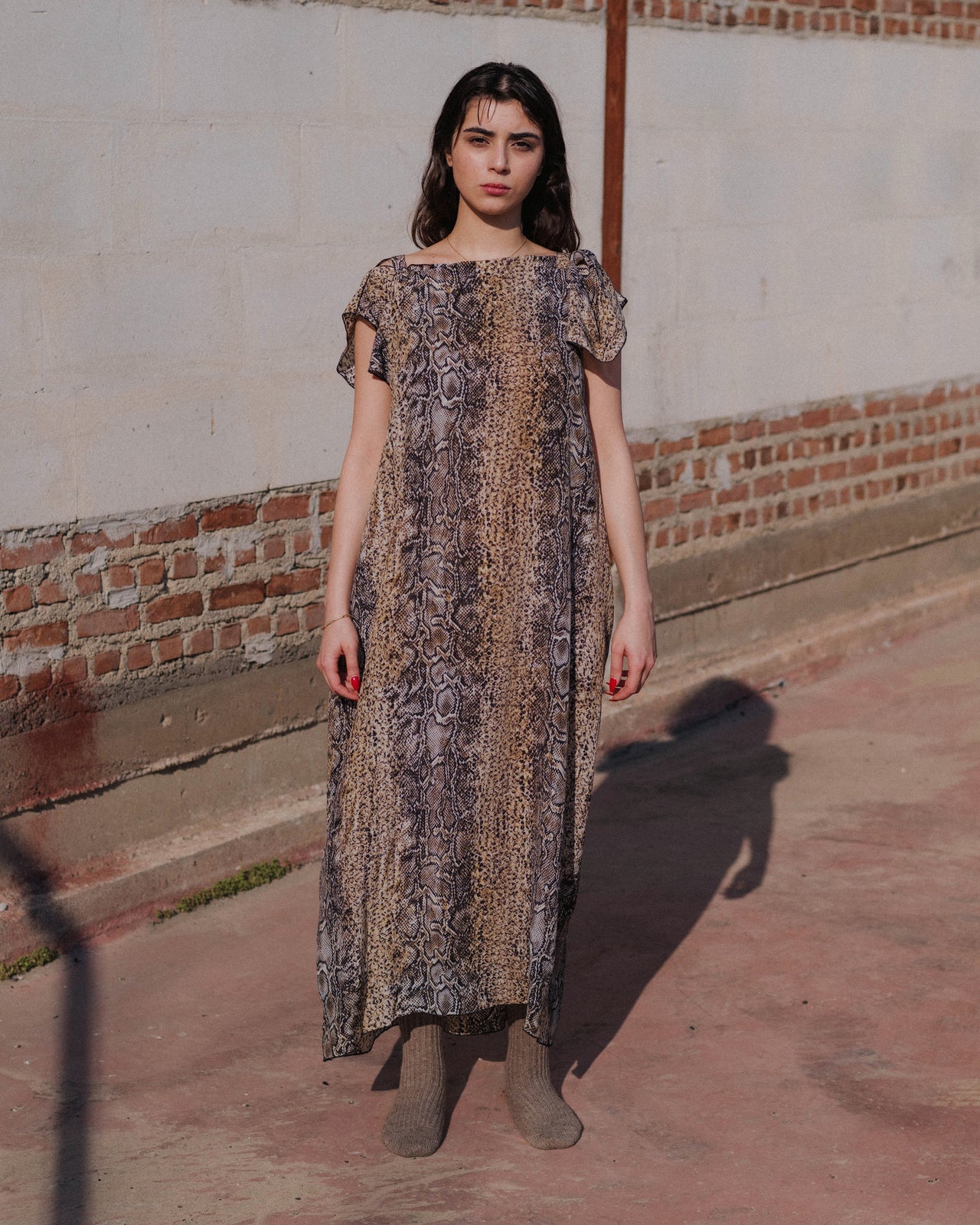 Rema Dress - Silk Crepe - Snake
