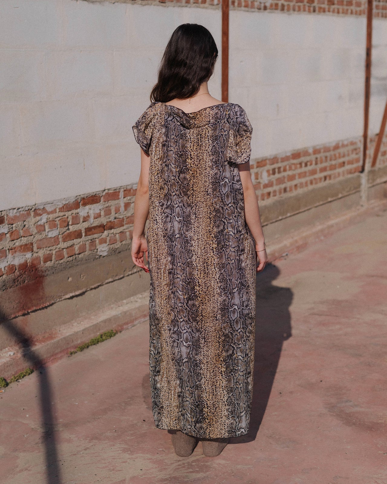 Rema Dress - Silk Crepe - Snake