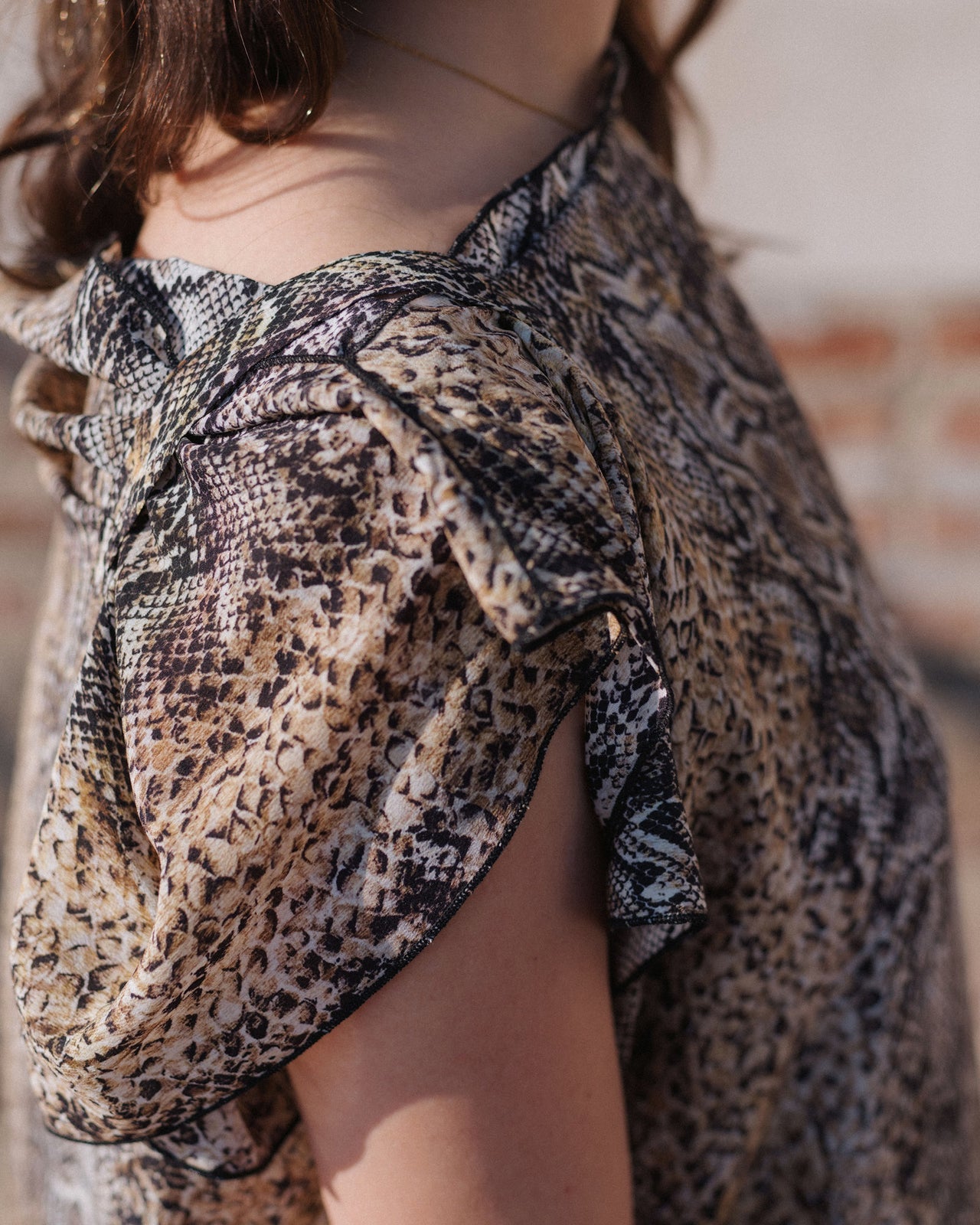 Rema Dress - Silk Crepe - Snake