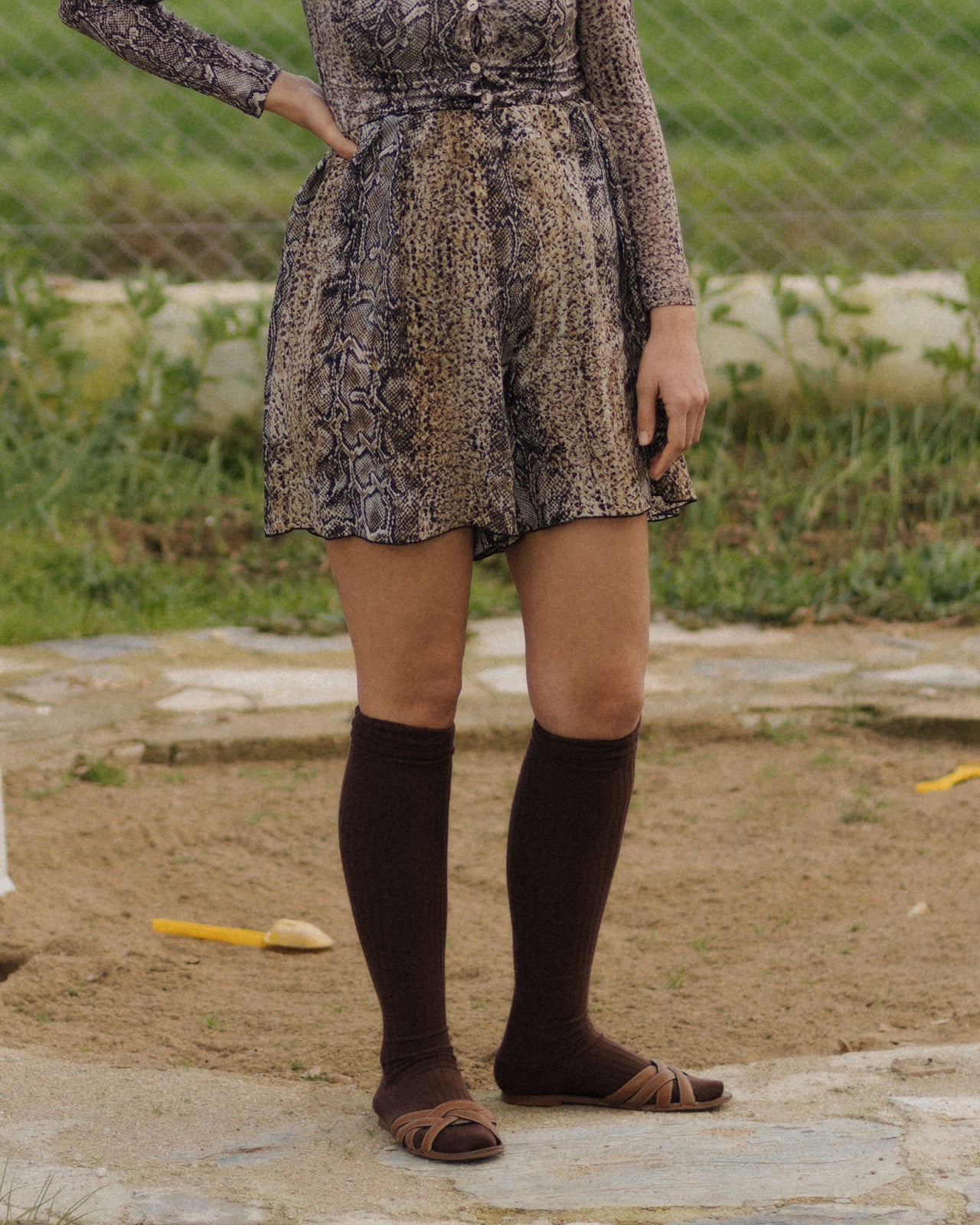 Rema Shorts - Silk Crepe - Snake