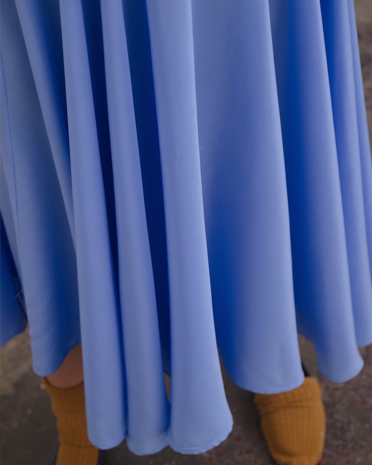 Rene Skirt - Silk Crepe - Calder Blue