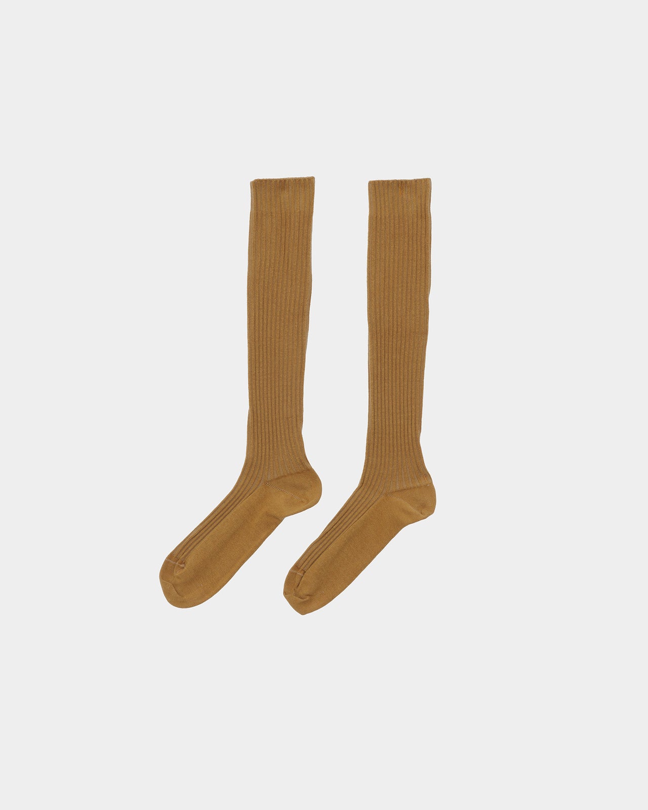 Rib Knee Socks - Organic Cotton Rib - Silva Brown