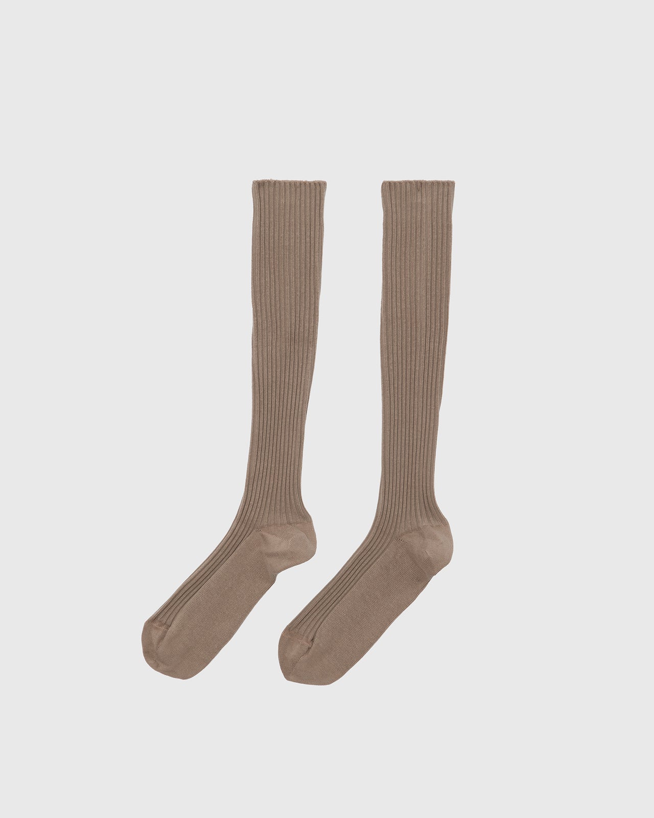 Rib Knee Socks - Organic Cotton Rib - Folia Brown