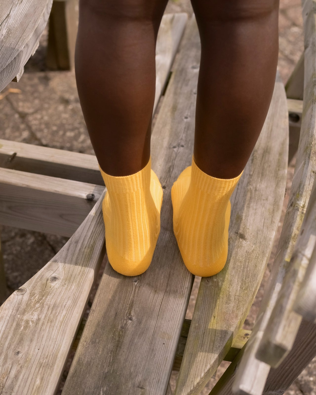 Rib Overankle Socks - Organic Cotton - Dacty Yellow