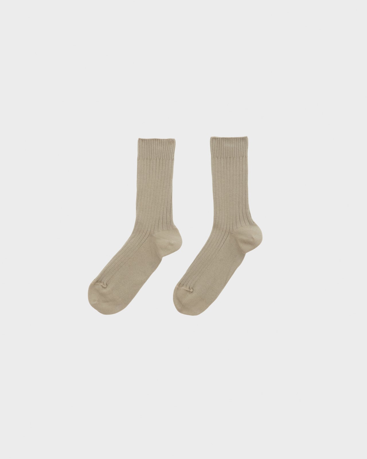 Rib Overankle Socks - Organic Cotton - Furo Beige