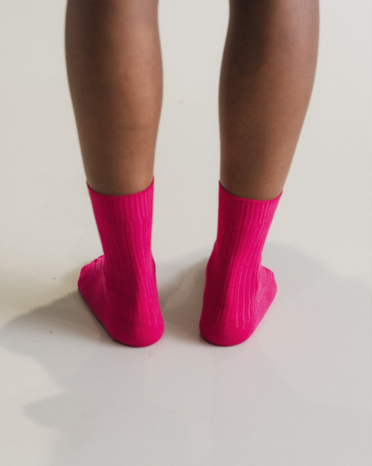 Rib Overankle Socks - Organic Cotton Rib - Ovid Pink