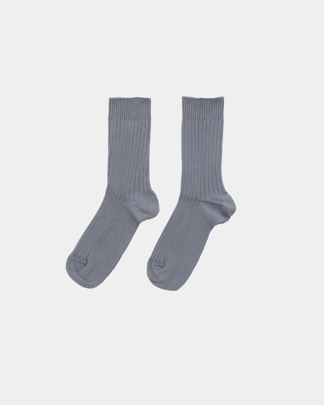 Rib Overankle Socks - Organic Cotton Rib - Sagi Grey