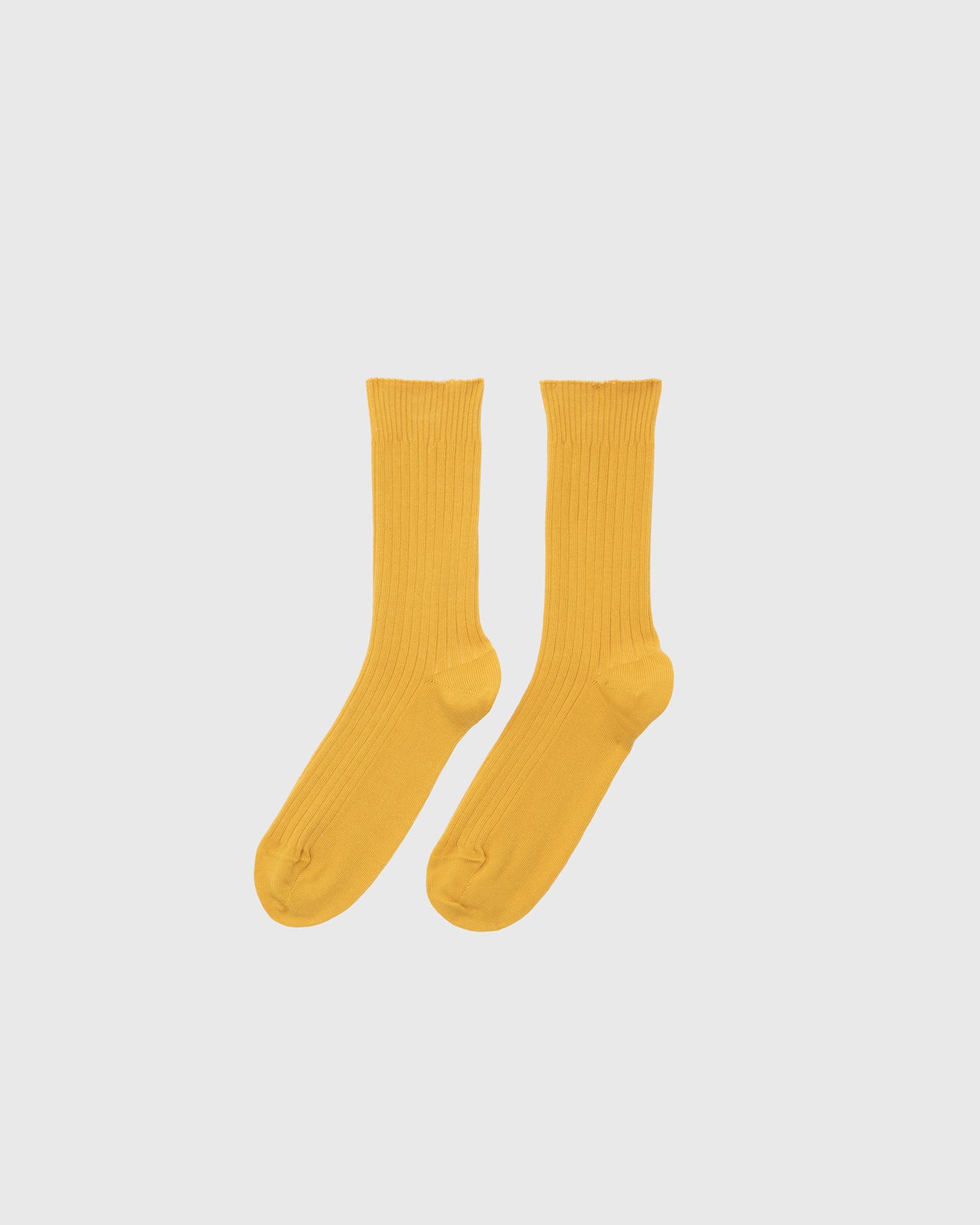 Rib Overankle Socks - Organic Cotton Rib - Ecto Yellow