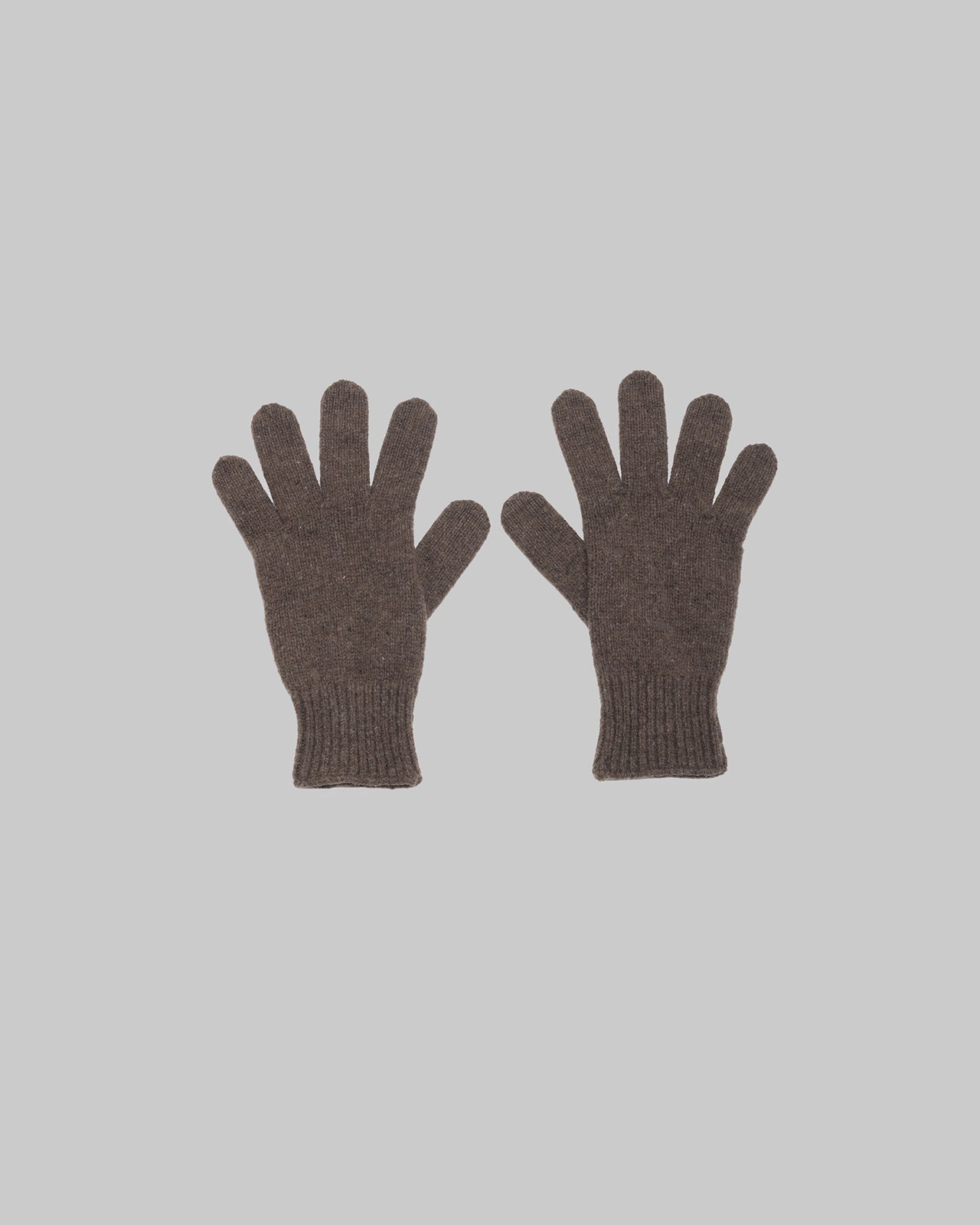 Ribbed Gloves - Arles Merino Wool  - Burel Brown