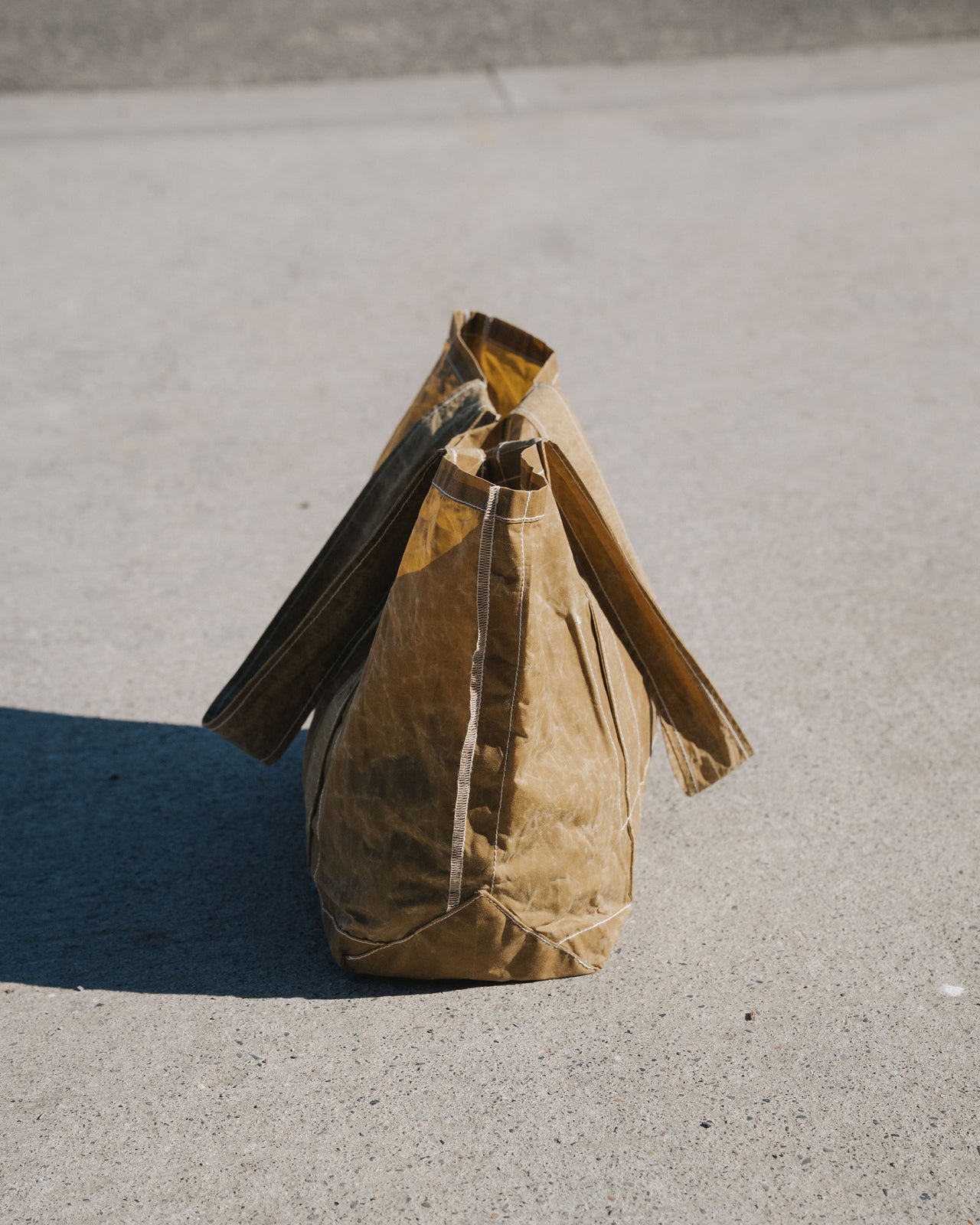 Rif Tote - Waxed Cotton - Heather Brown