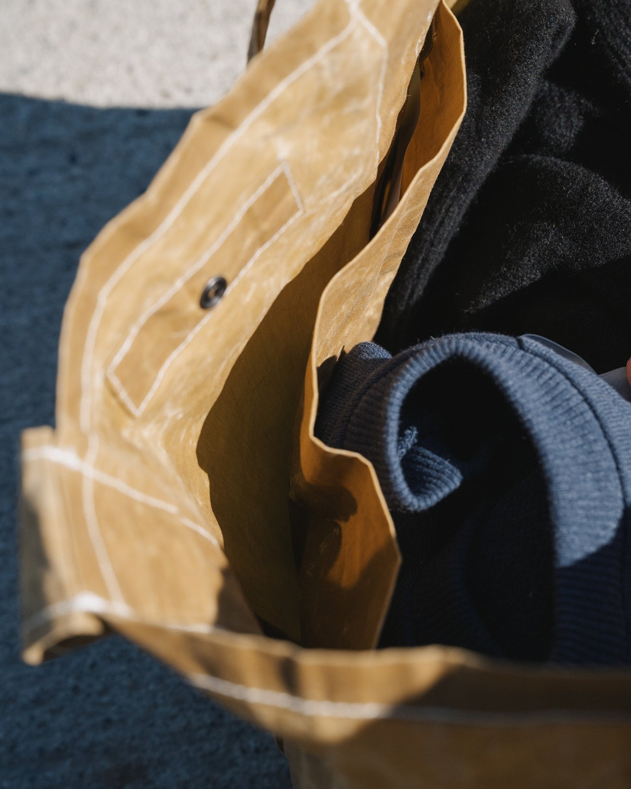 Rif Tote - Waxed Cotton - Heather Brown