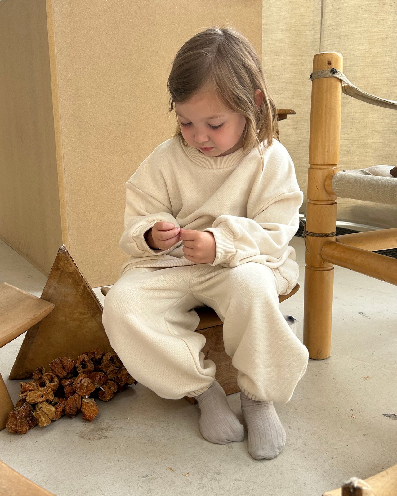 Rim Sweat Pants - Kids - Regenerative Cotton Fleece - Undyed