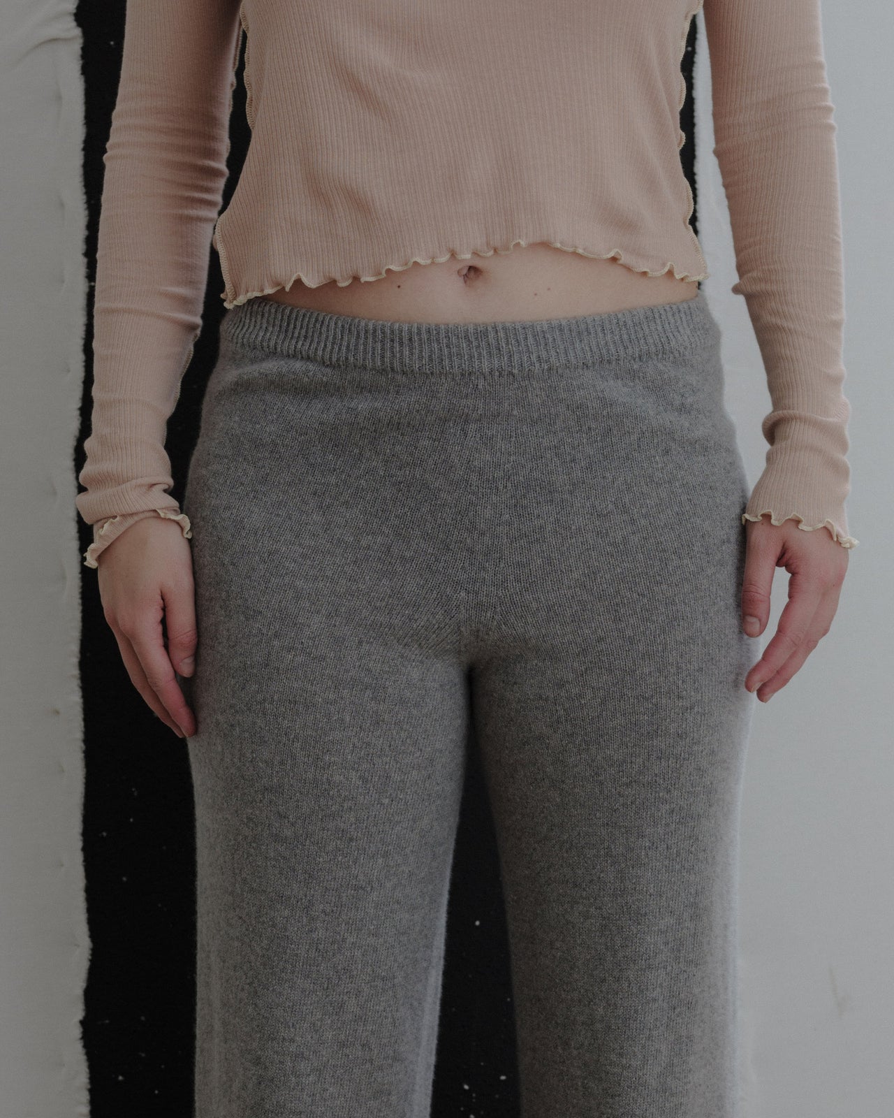 Rim Pants - Recycled Cashmere - Grey Melange