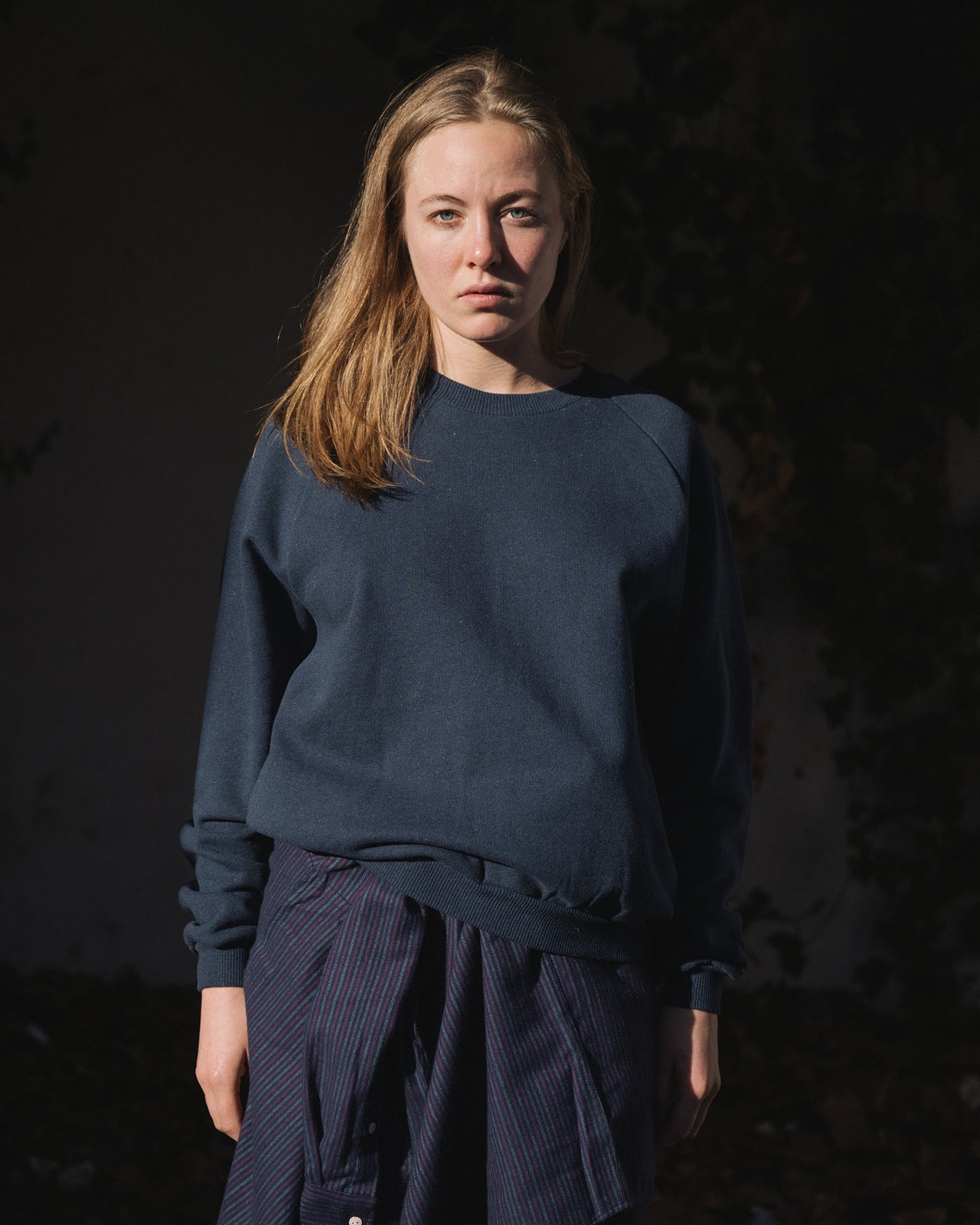 Rim Raglan Sweatshirt - Recycled Cotton - Echo Blue