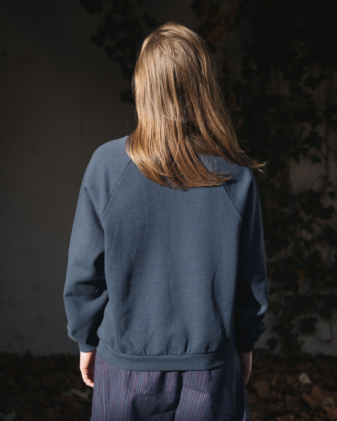 Rim Raglan Sweatshirt - Recycled Cotton - Echo Blue