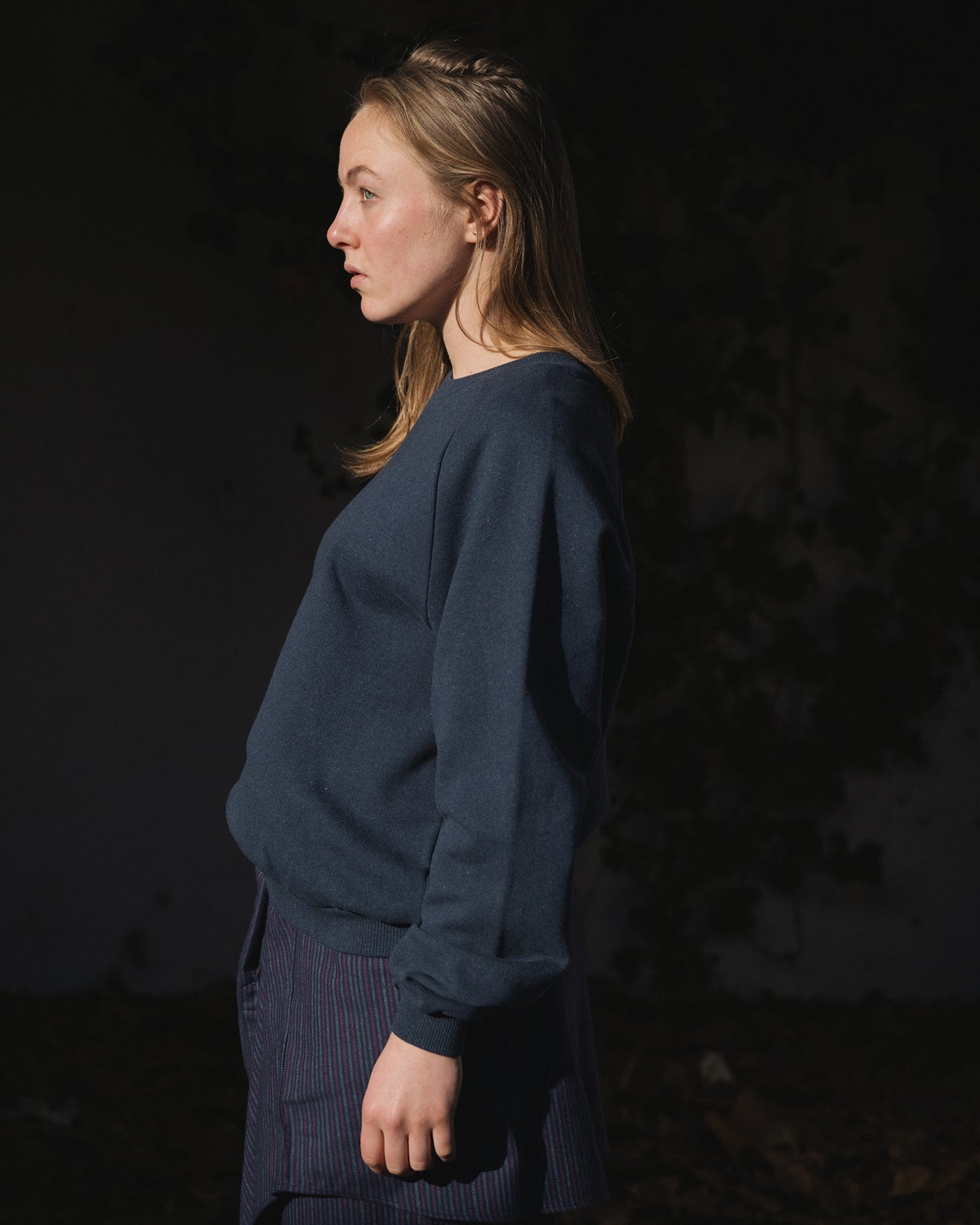 Rim Raglan Sweatshirt - Recycled Cotton - Echo Blue