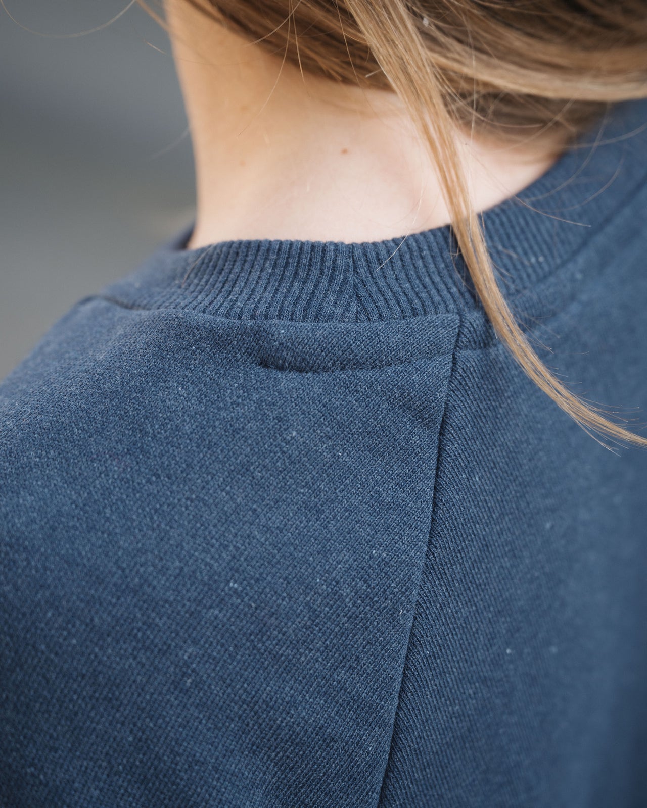 Rim Raglan Sweatshirt - Recycled Cotton - Echo Blue