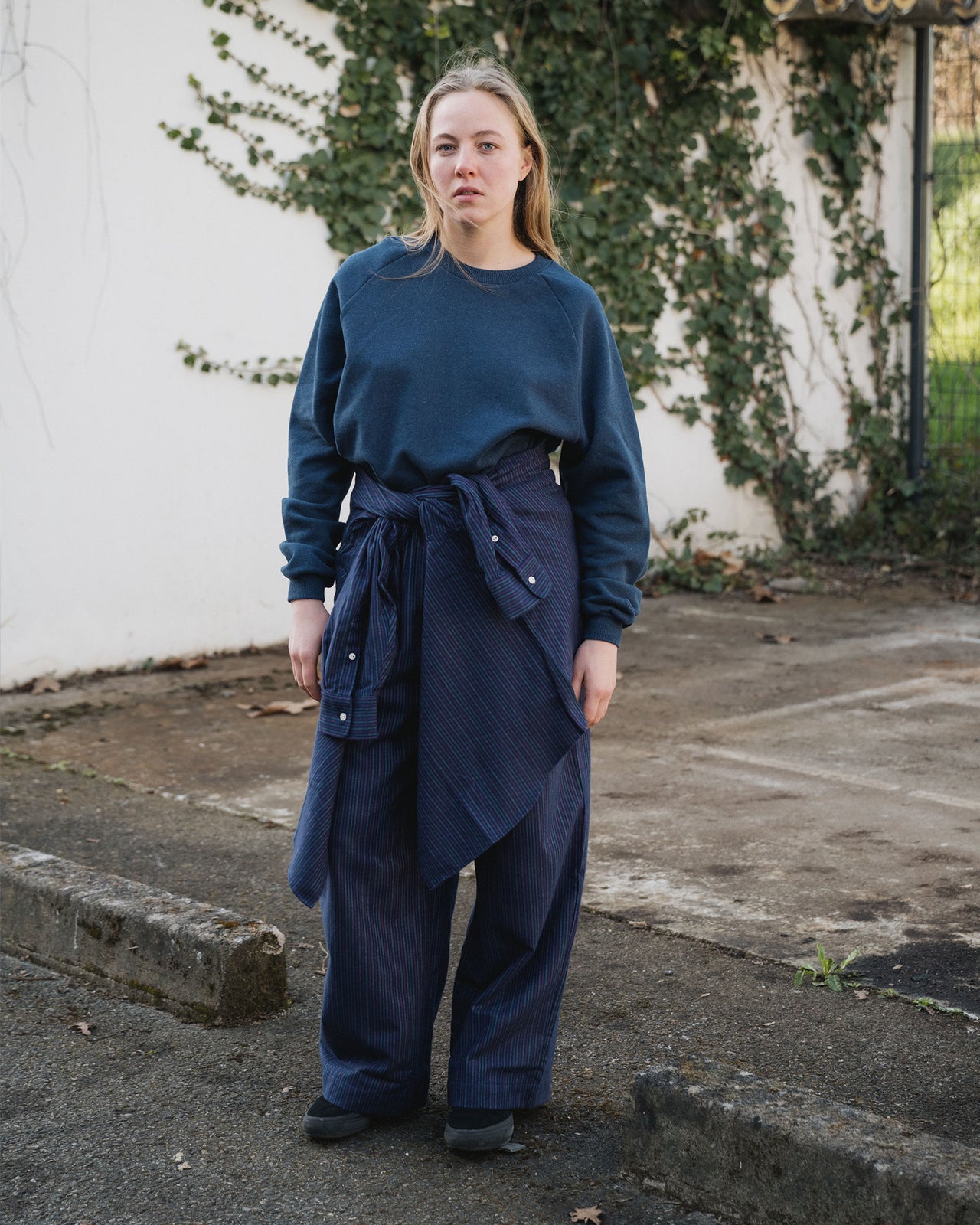 Rim Raglan Sweatshirt - Recycled Cotton - Echo Blue