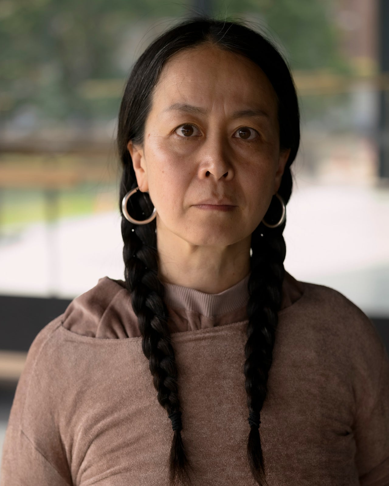 Rim Raglan Sweatshirt - Organic Cotton Velour - Tecto Brown