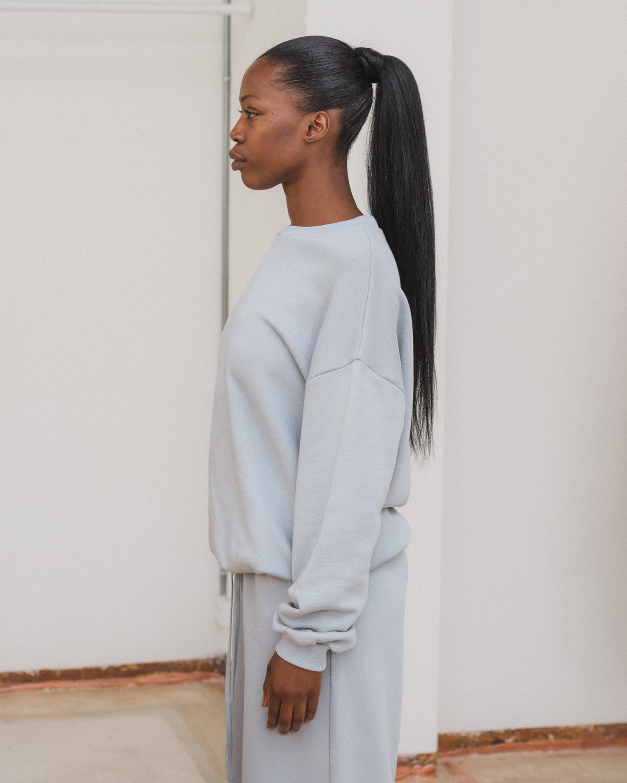 Rim Sweatshirt - Regenerative Cotton - Whitestone Blue