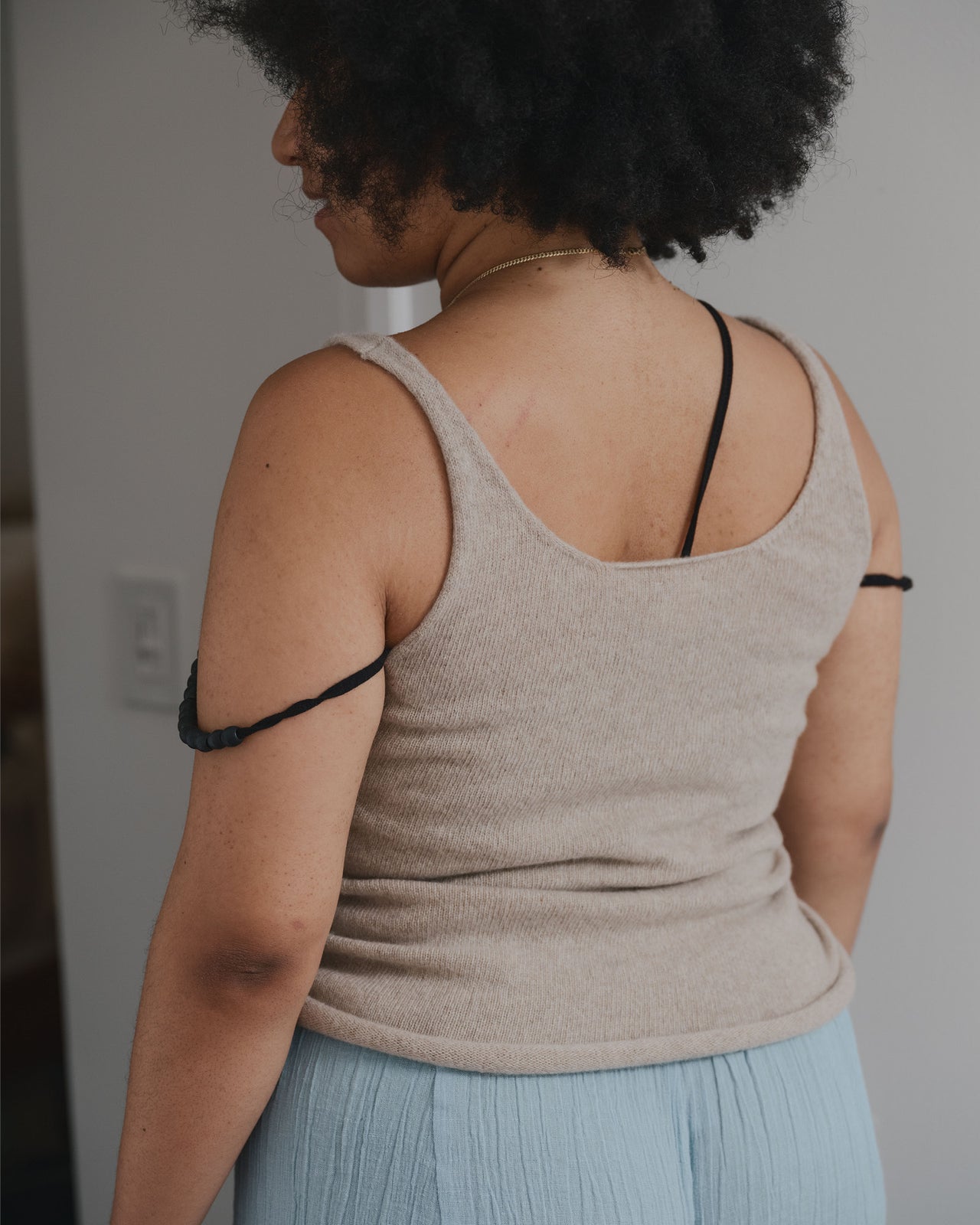 Rim Tank - Recycled Cashmere - Naturale